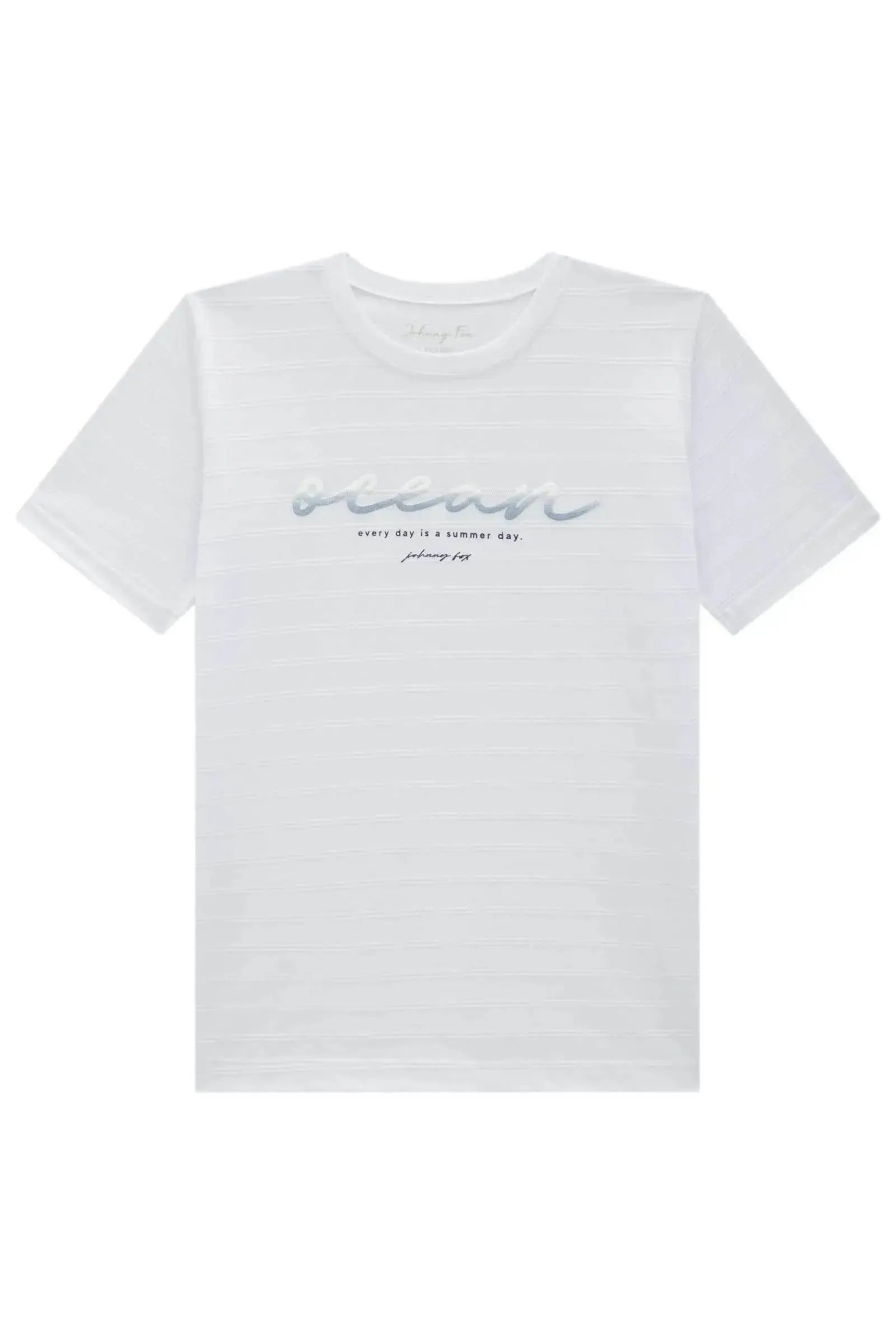 Camiseta em Malha Relevo 96387 Johnny Fox Teen Menino