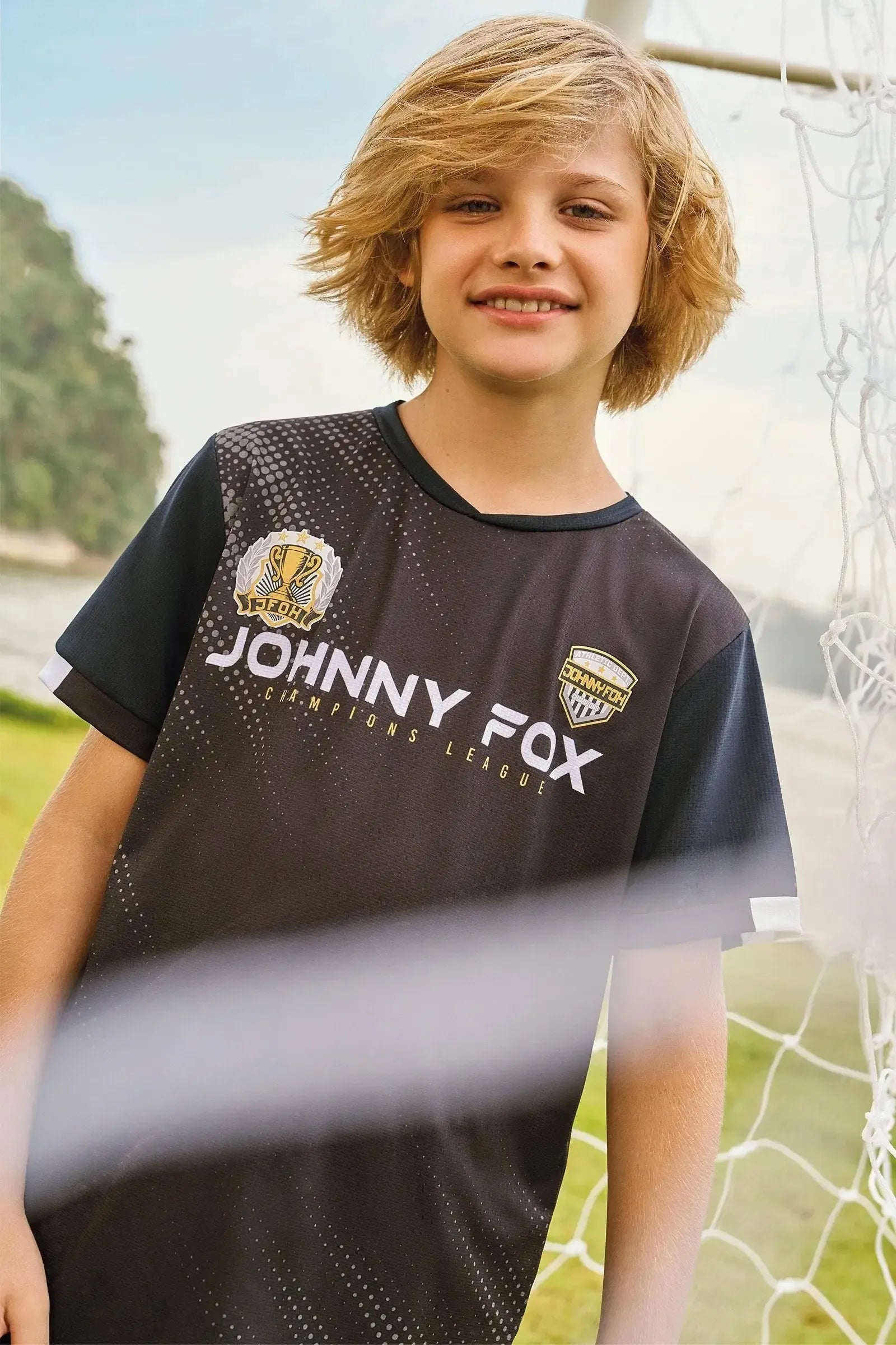 Camiseta em Malha Space Green 85680 Johnny Fox Teen Menino