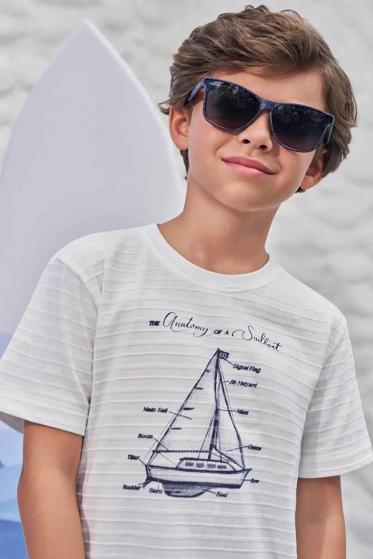 Camiseta em Malha Textura 99271 LucBoo Infantil Menino