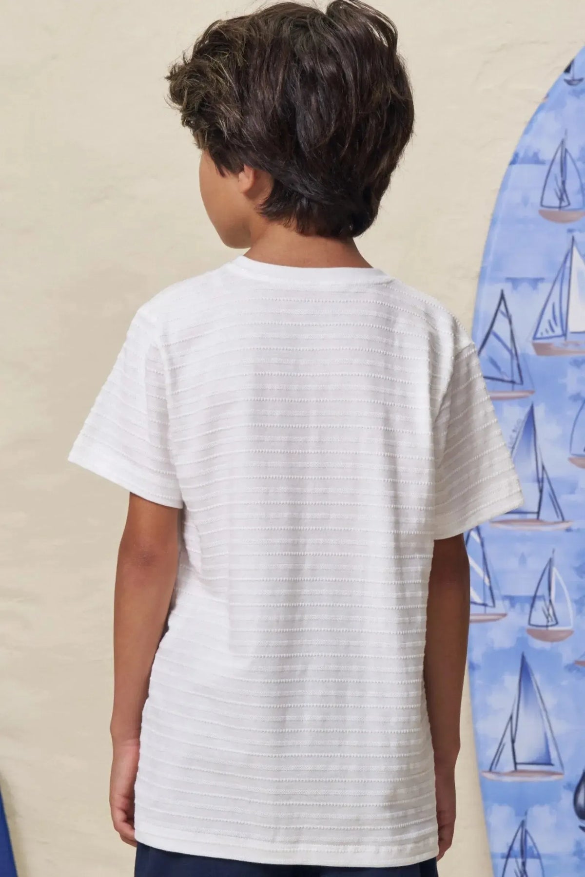 Camiseta em Malha Textura 99271 LucBoo Infantil Menino