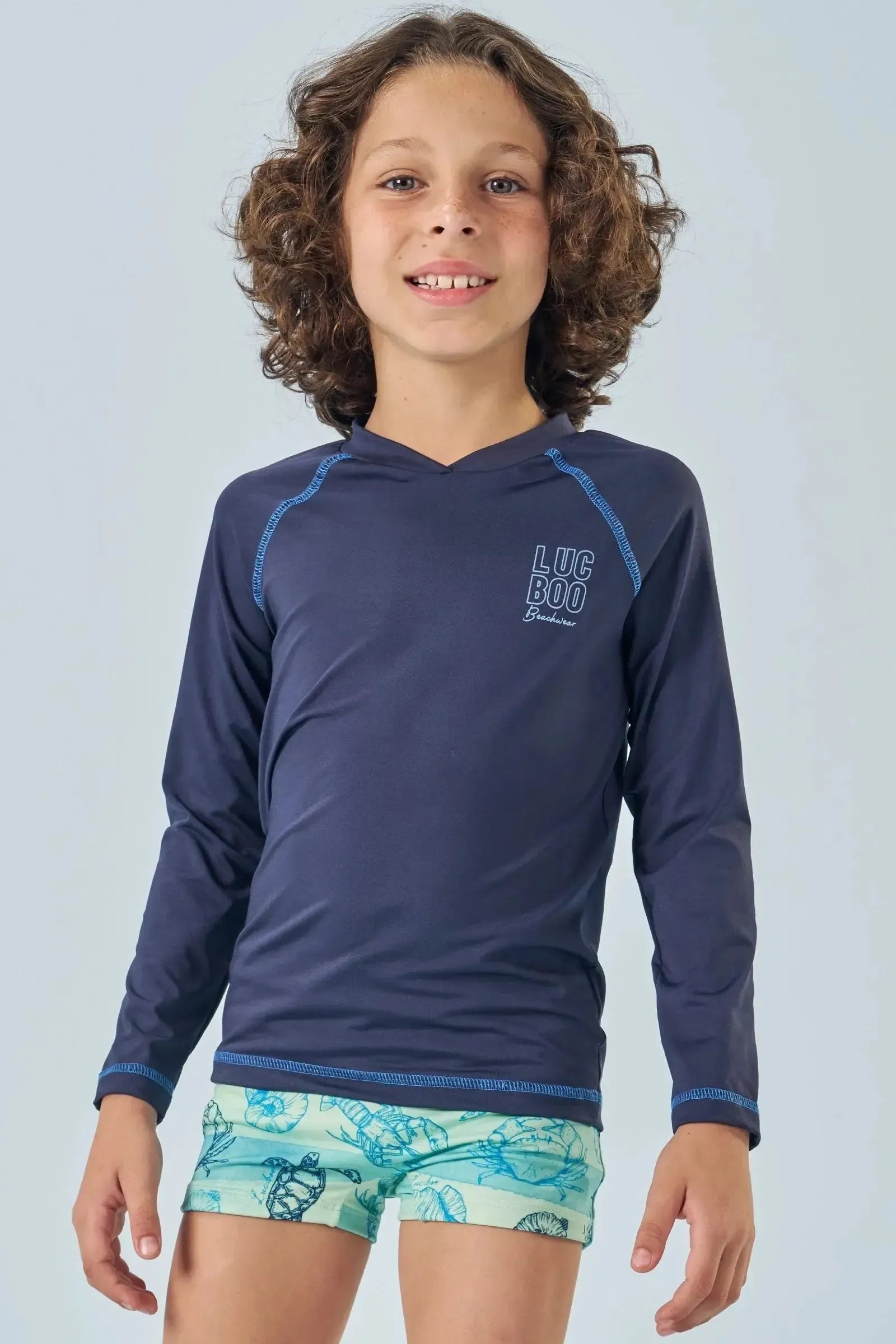 Camiseta em Malha UV Dry com Proteção UV 50+ 85550 LucBoo Infantil Menino