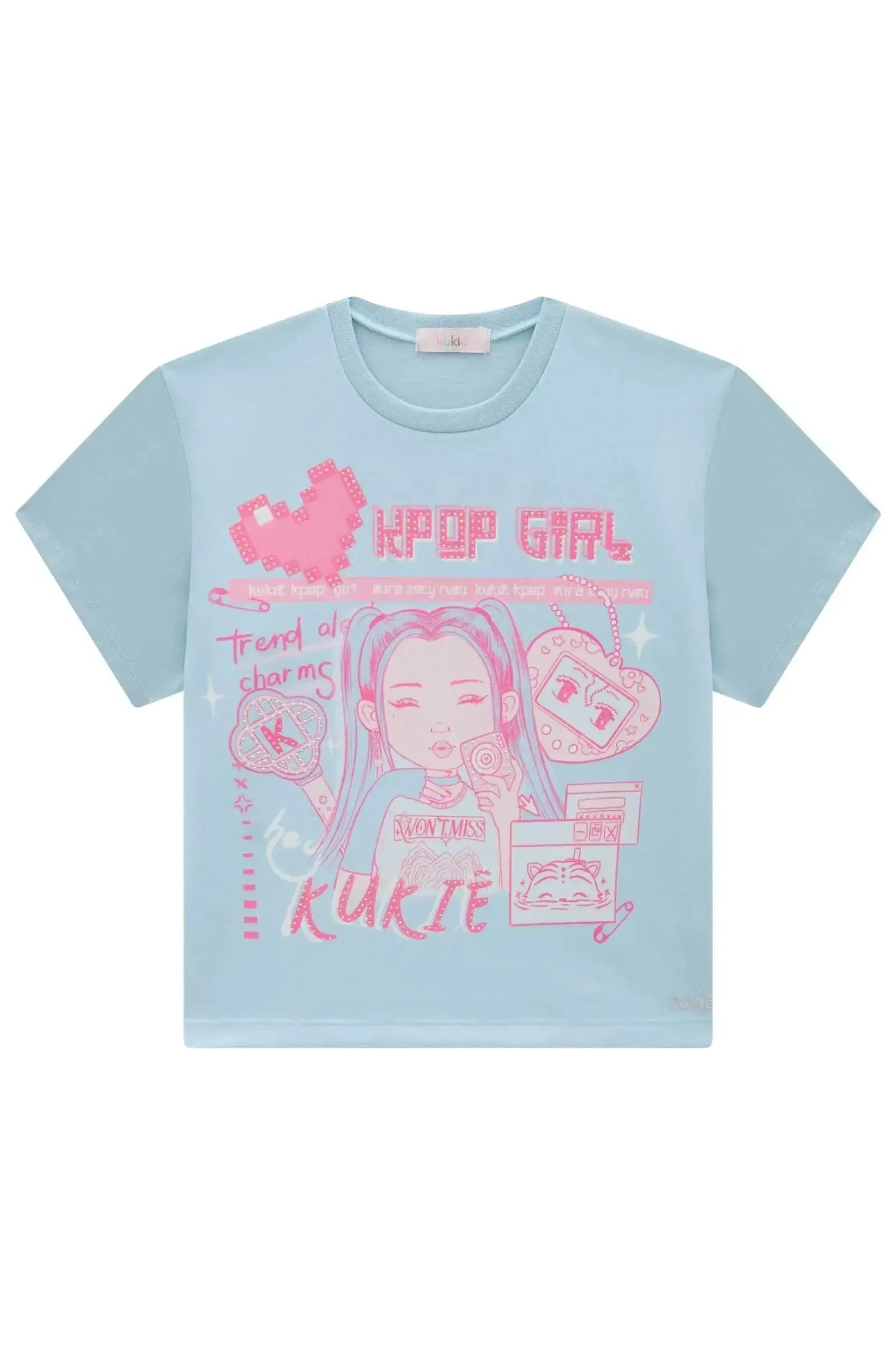 Camiseta em Meia Malha 98788 Kukiê Infantil Menina