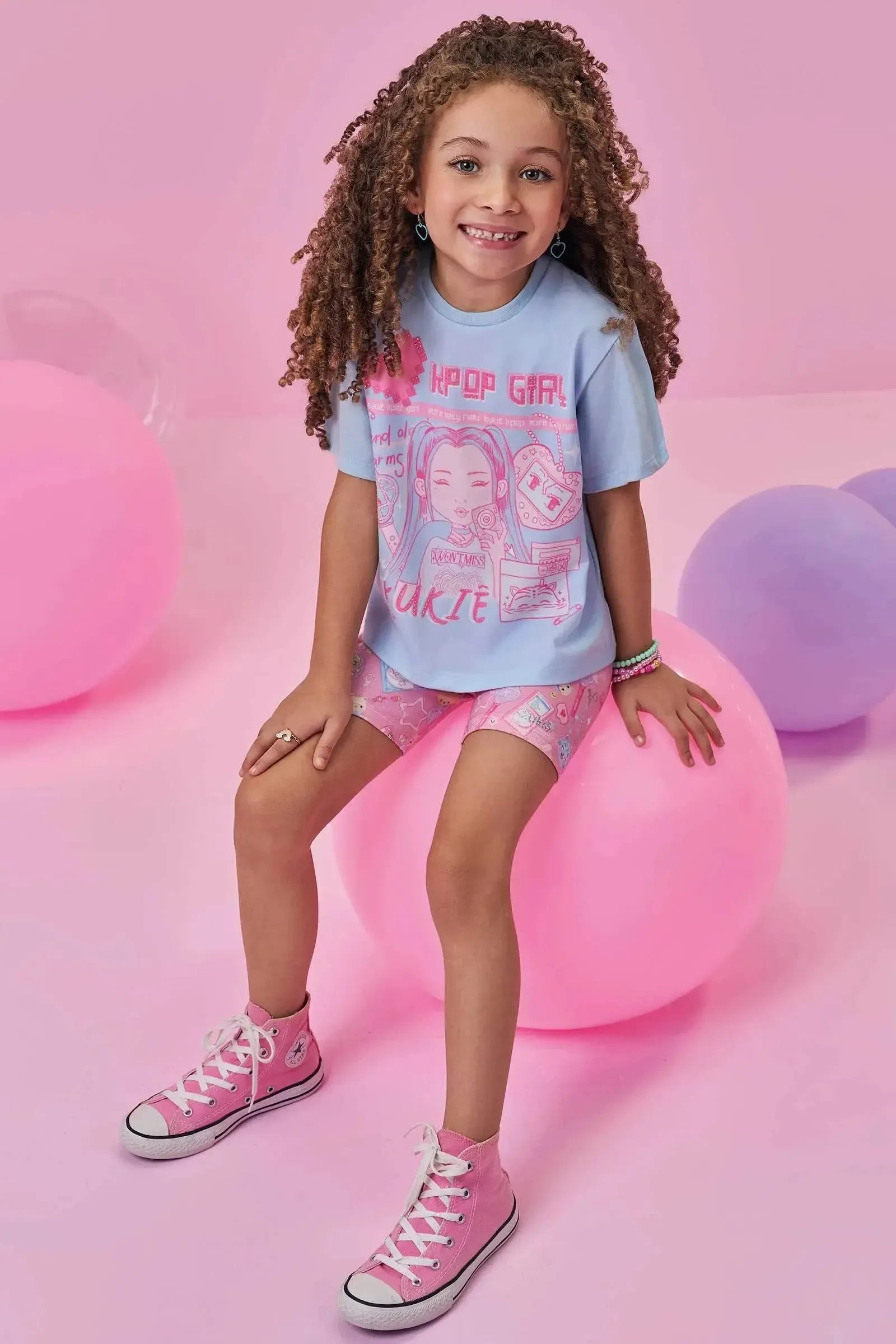 Camiseta em Meia Malha 98788 Kukiê Infantil Menina
