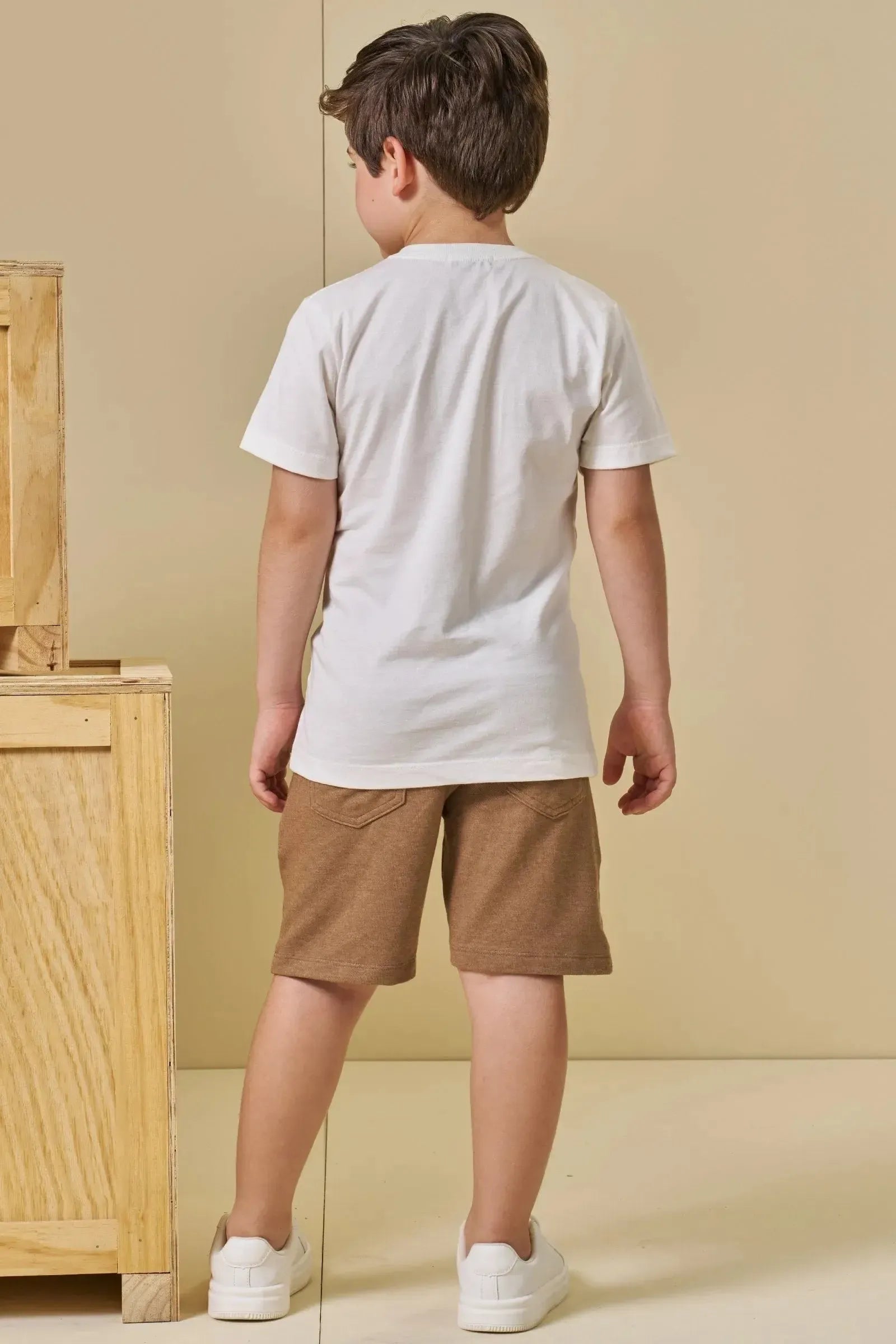 Camiseta em Meia Malha 94560 LucBoo Infantil Menino