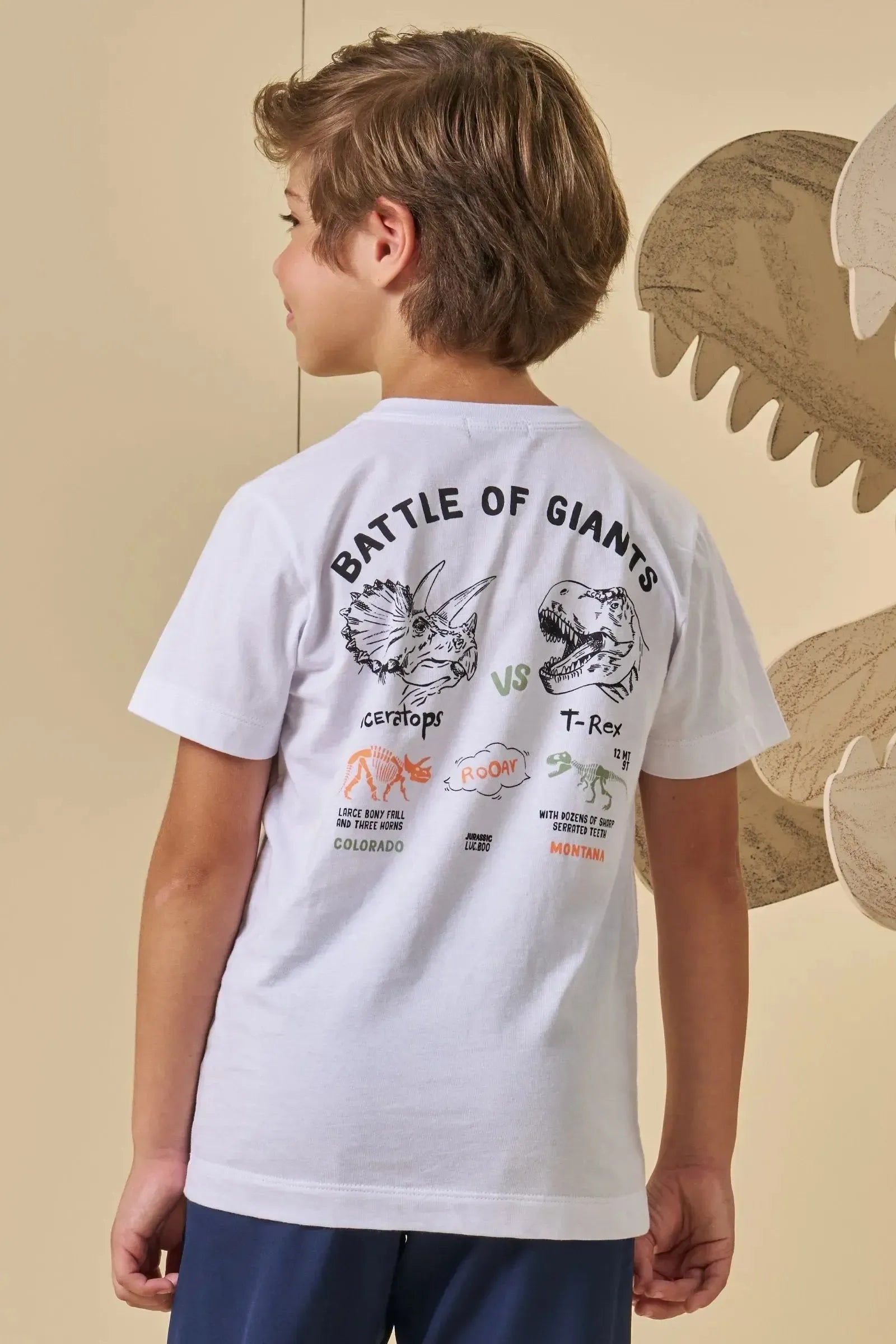 Camiseta em Meia Malha 94774 LucBoo Infantil Menino