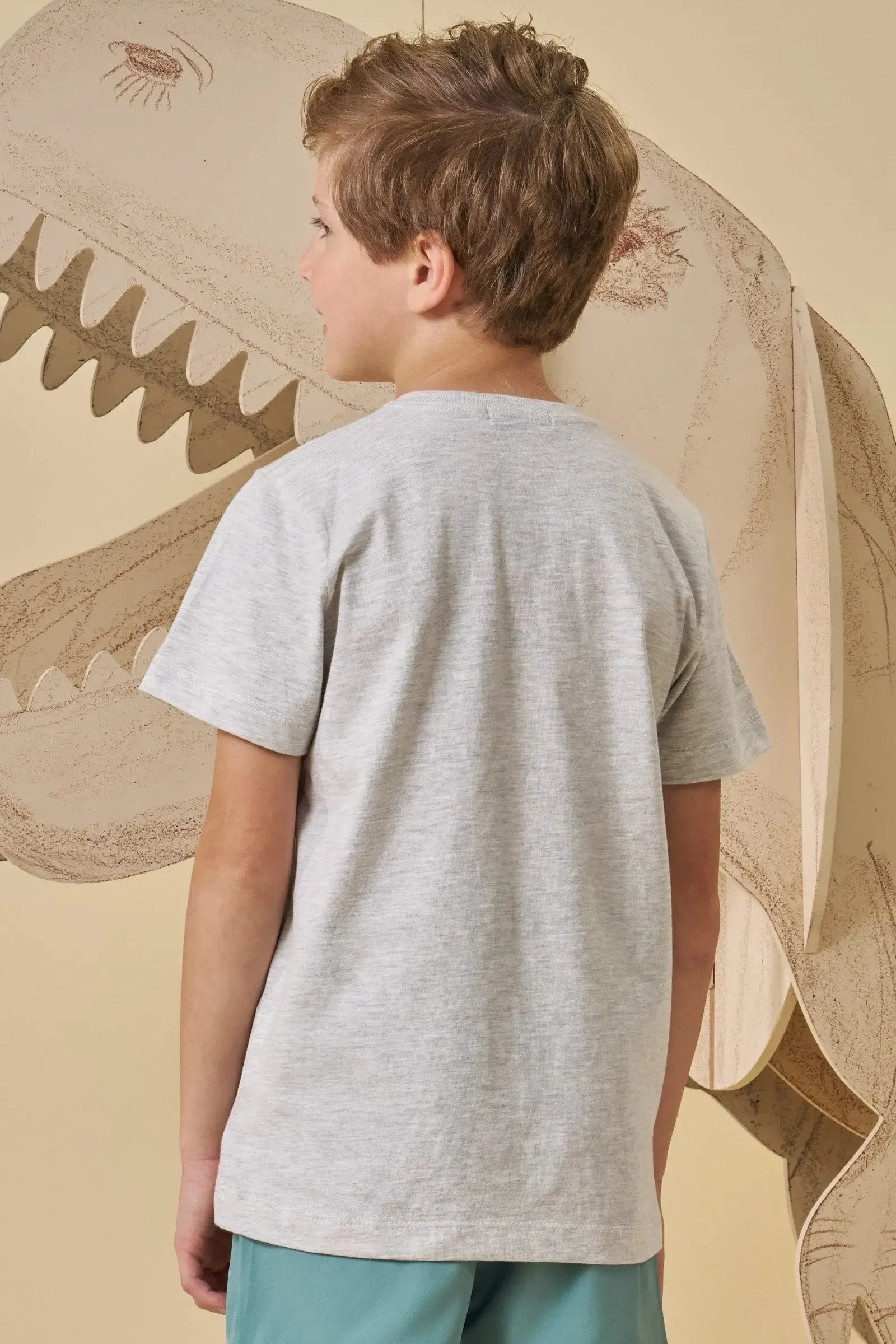 Camiseta em Meia Malha 94780 LucBoo Infantil Menino