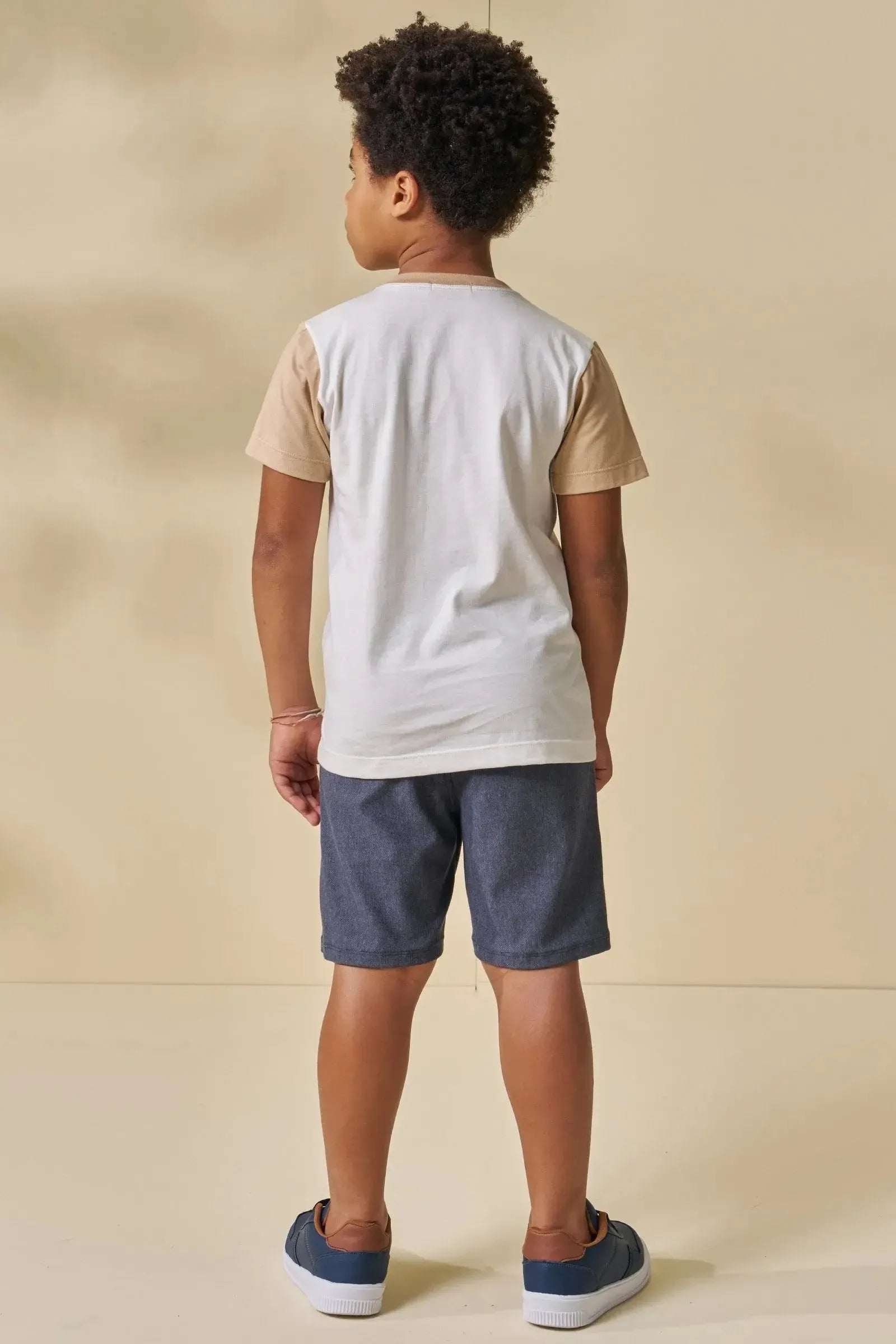 Camiseta em Meia Malha 95669 LucBoo Infantil Menino