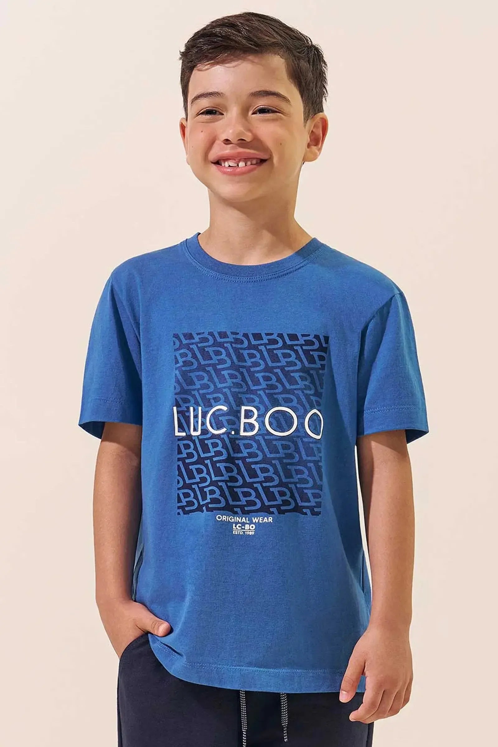 Camiseta em Meia Malha 96290 LucBoo Infantil Menino