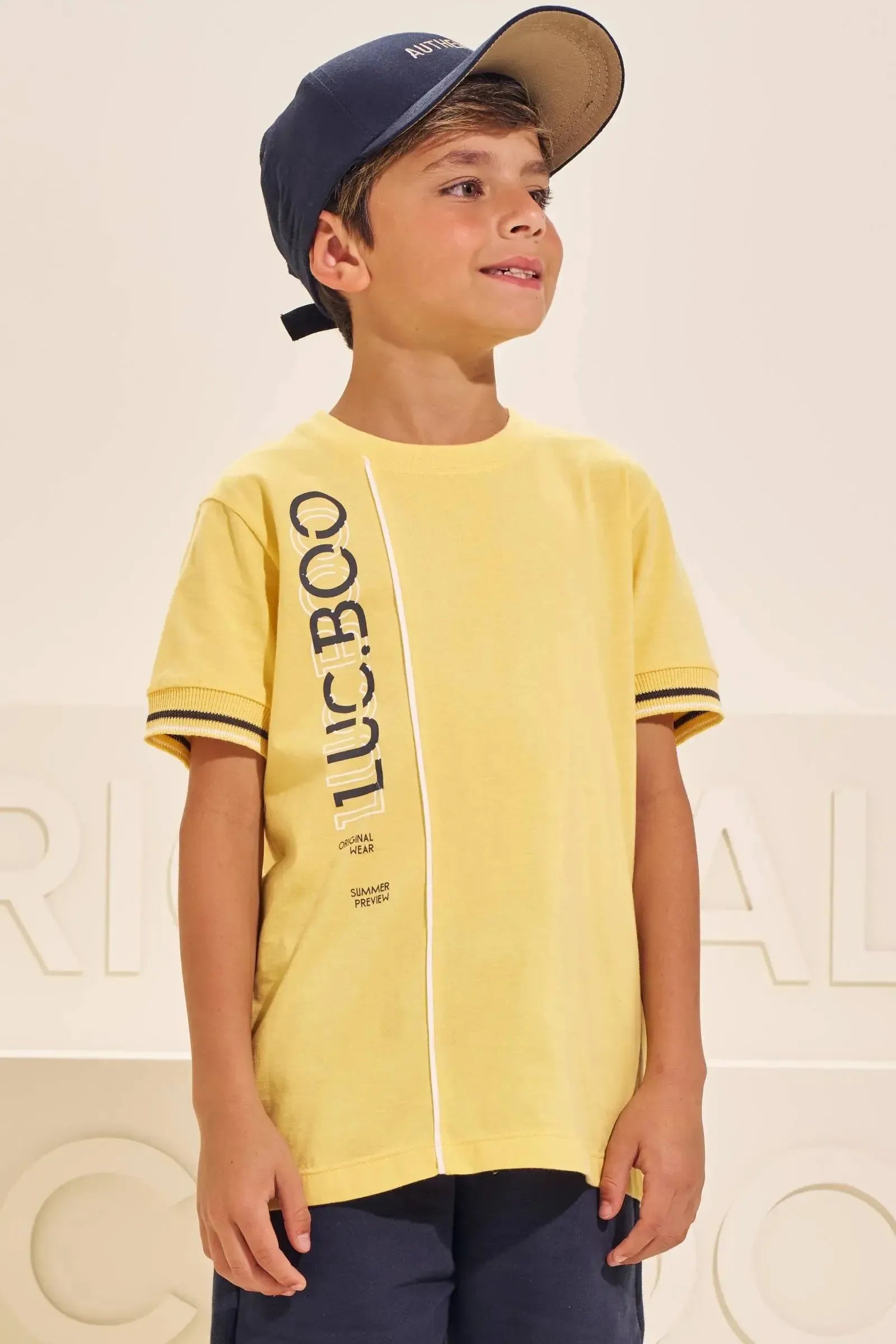 Camiseta em Meia Malha 96292 LucBoo Infantil Menino