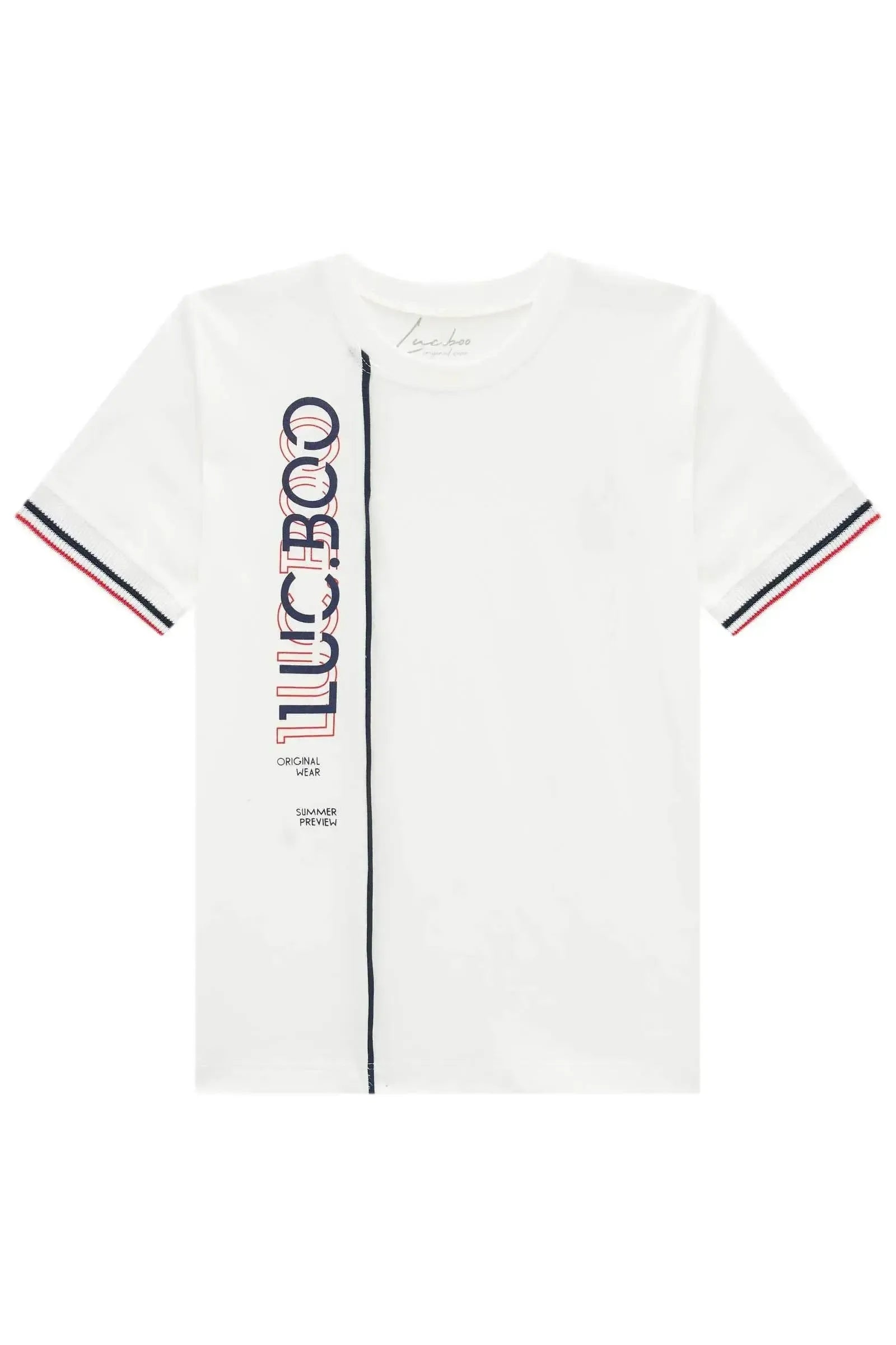 Camiseta em Meia Malha 96292 LucBoo Infantil Menino