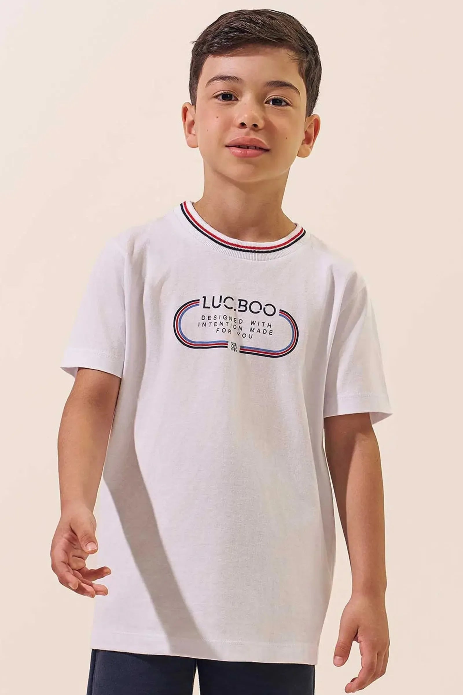 Camiseta em Meia Malha 96294 LucBoo Infantil Menino