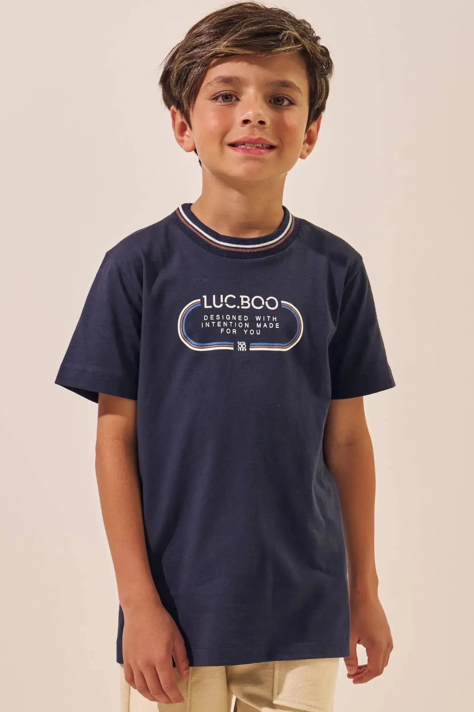 Camiseta em Meia Malha 96294 LucBoo Infantil Menino