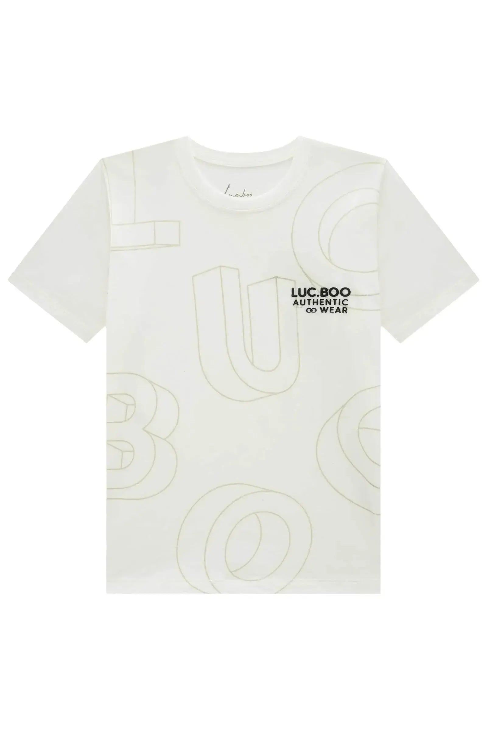 Camiseta em Meia Malha 96300 LucBoo Infantil Menino