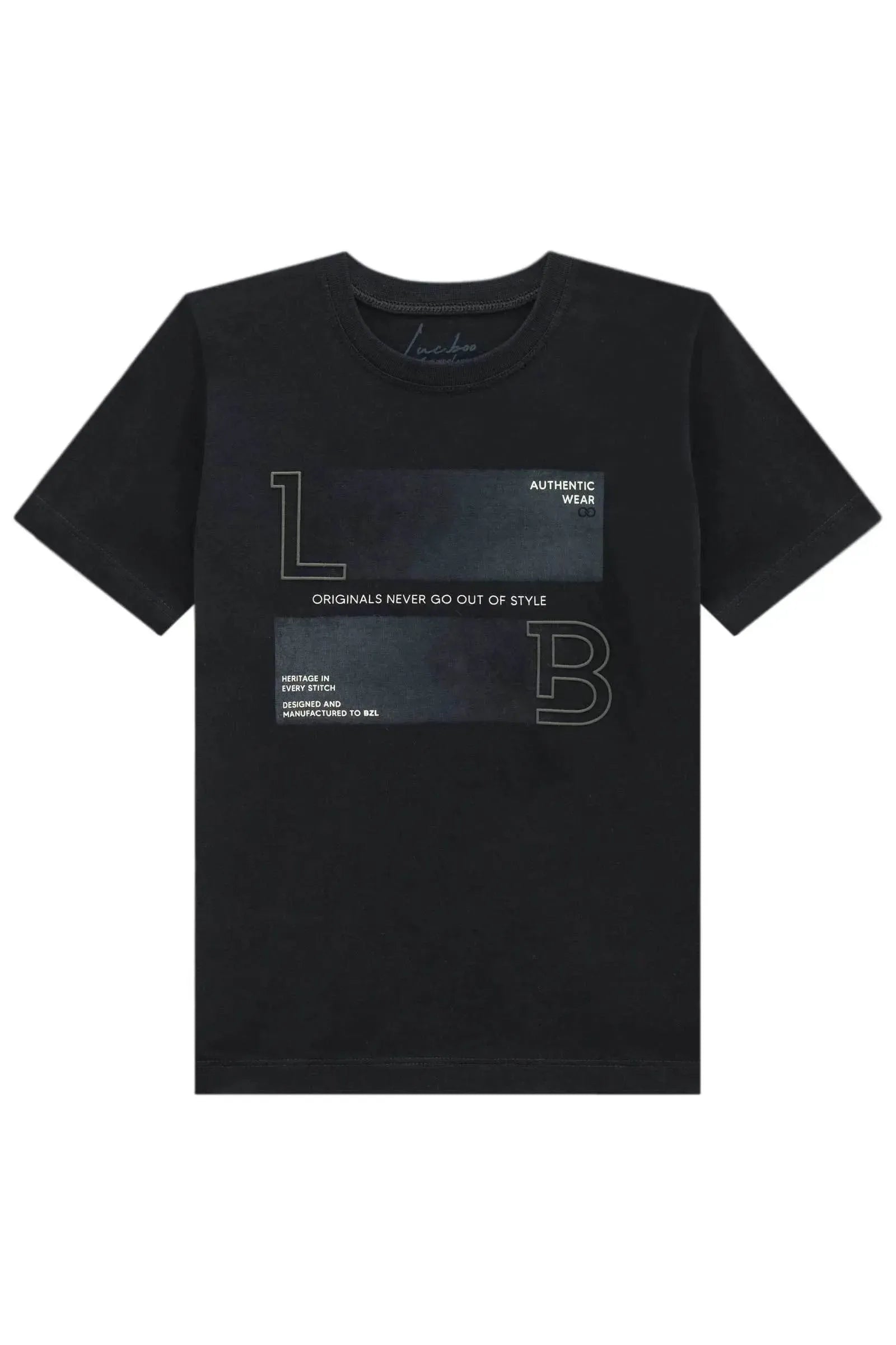 Camiseta em Meia Malha 96304 LucBoo Infantil Menino
