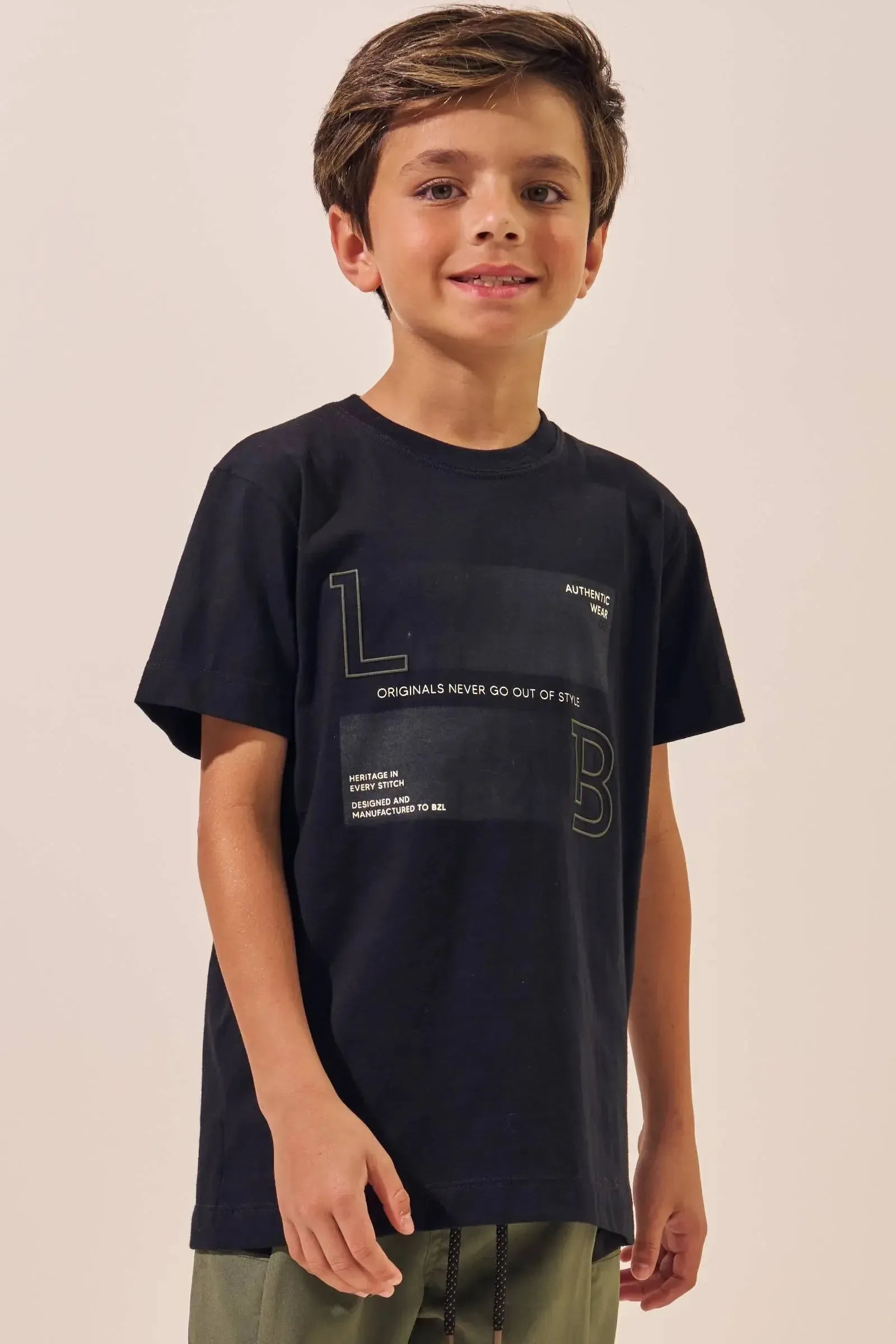 Camiseta em Meia Malha 96304 LucBoo Infantil Menino
