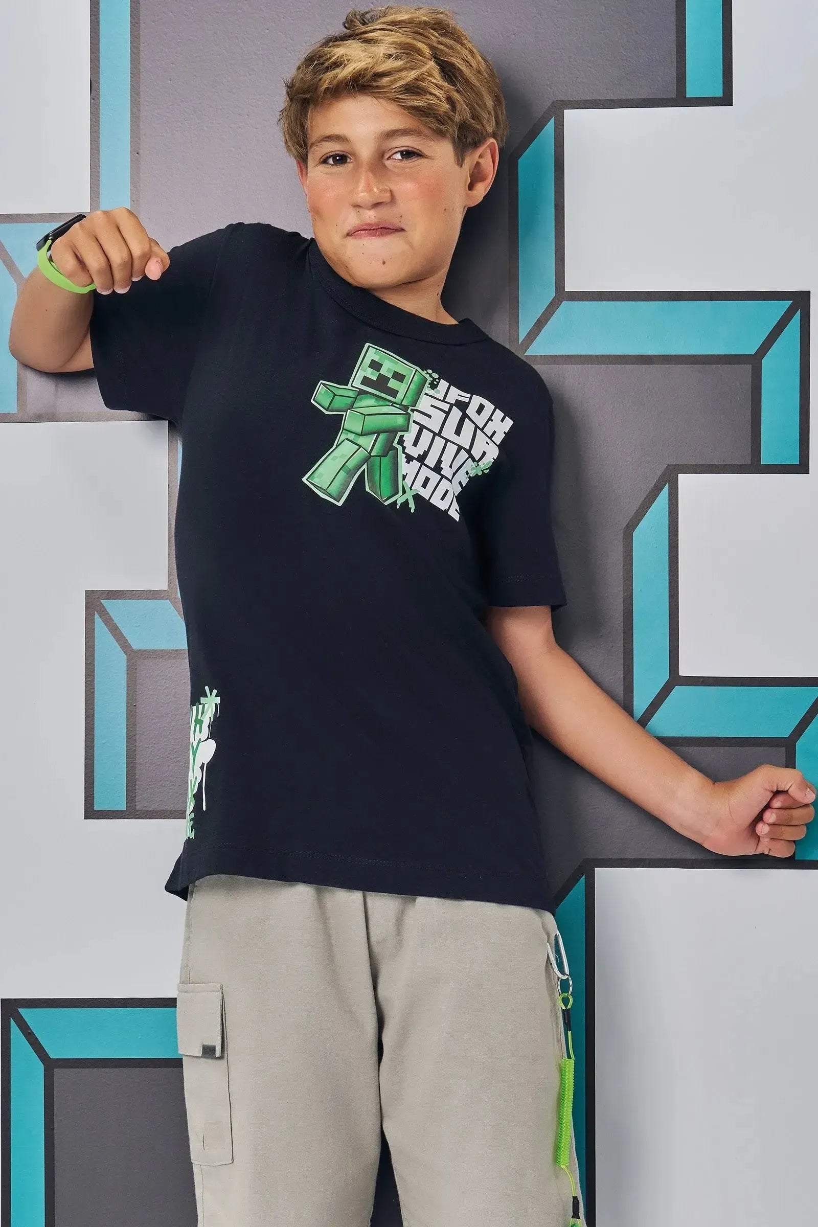 Camiseta em Meia Malha 83268 Johnny Fox Teen Menino