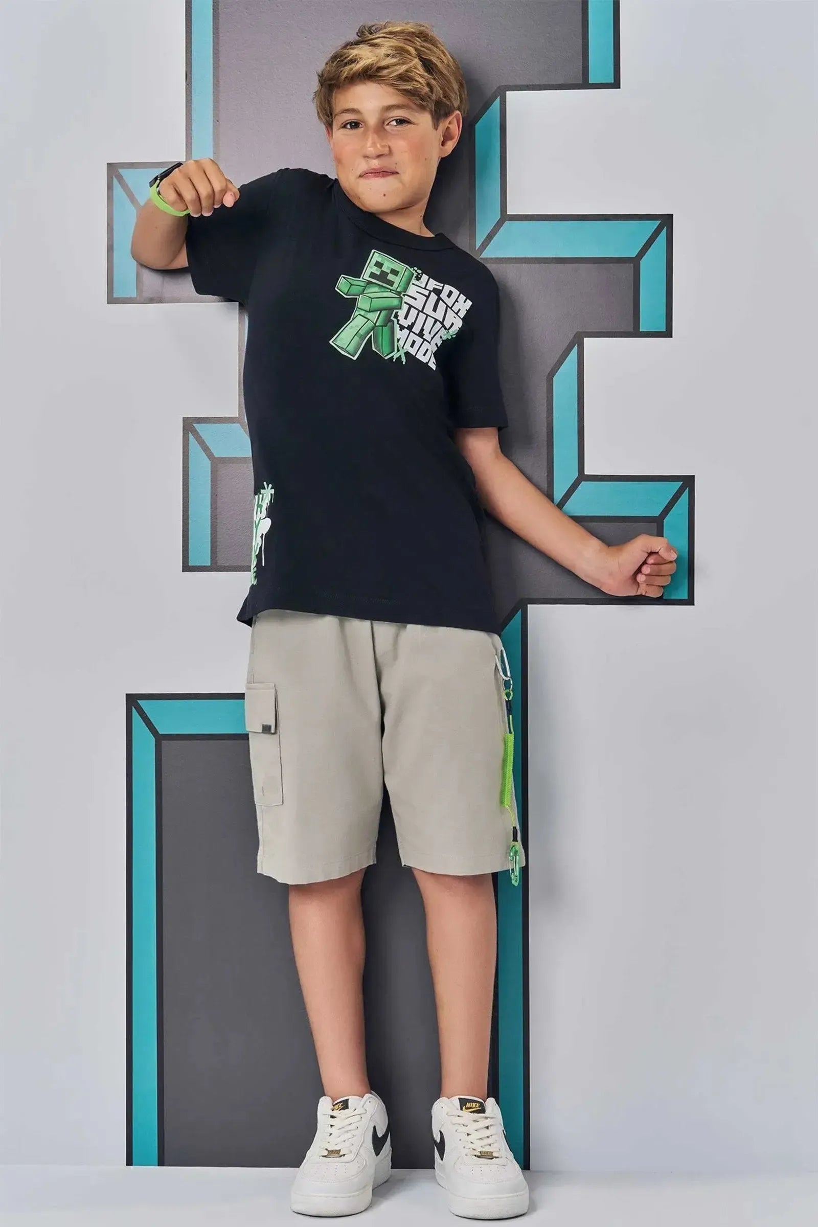 Camiseta em Meia Malha 83268 Johnny Fox Teen Menino