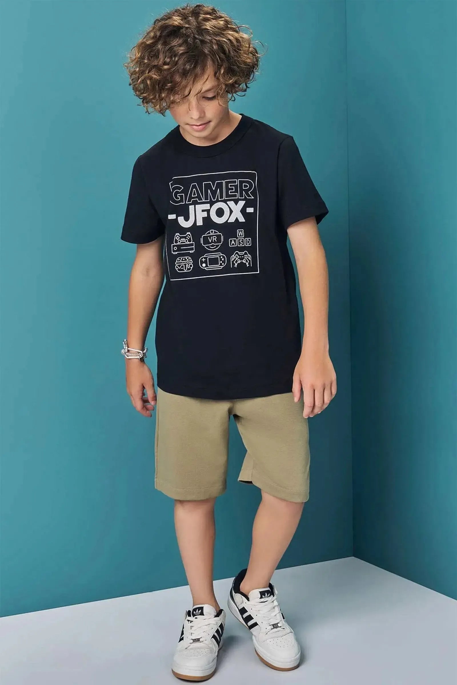 Camiseta em Meia Malha 83274 Johnny Fox Teen Menino