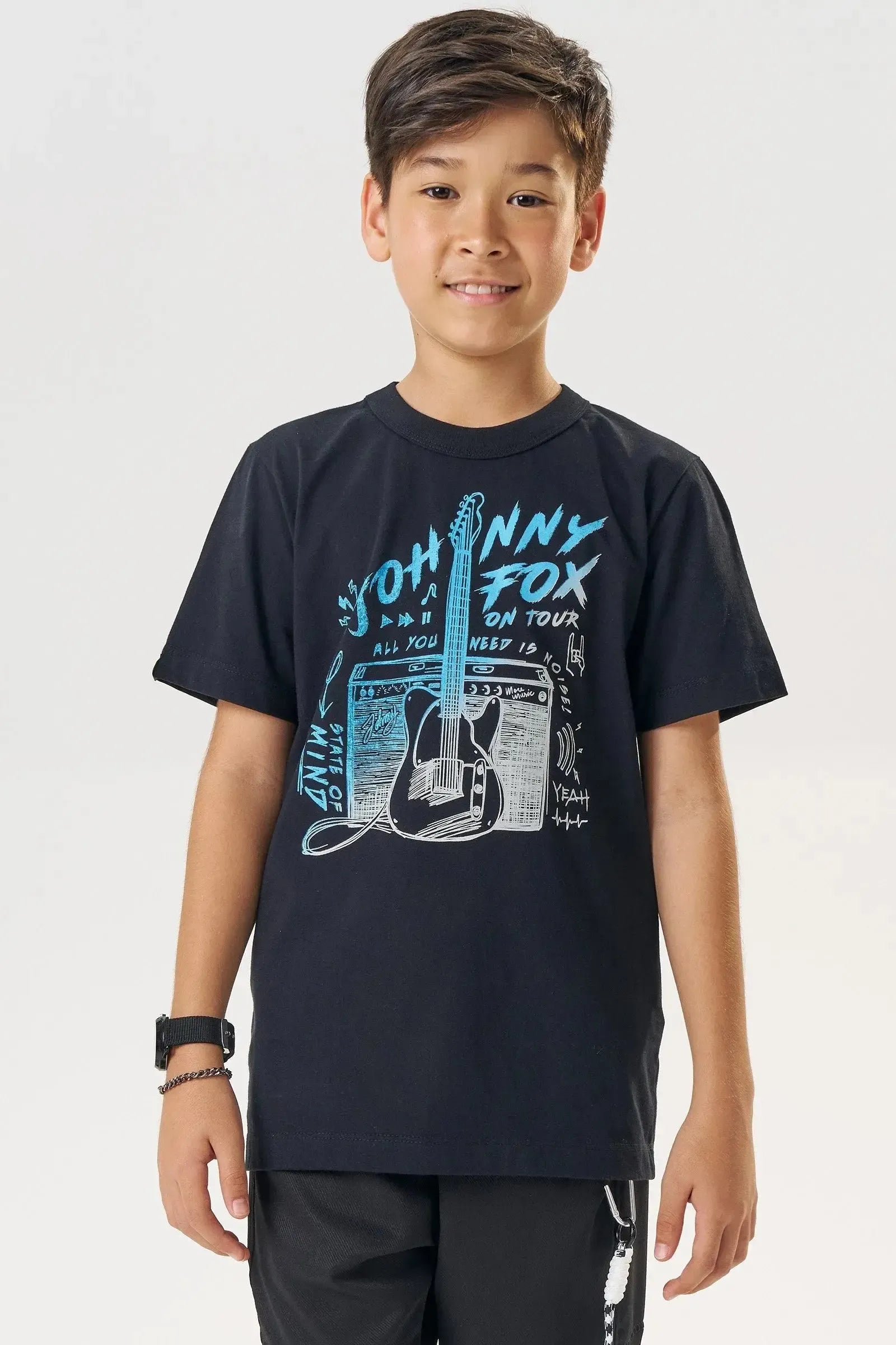 Camiseta em Meia Malha 83296 Johnny Fox Teen Menino