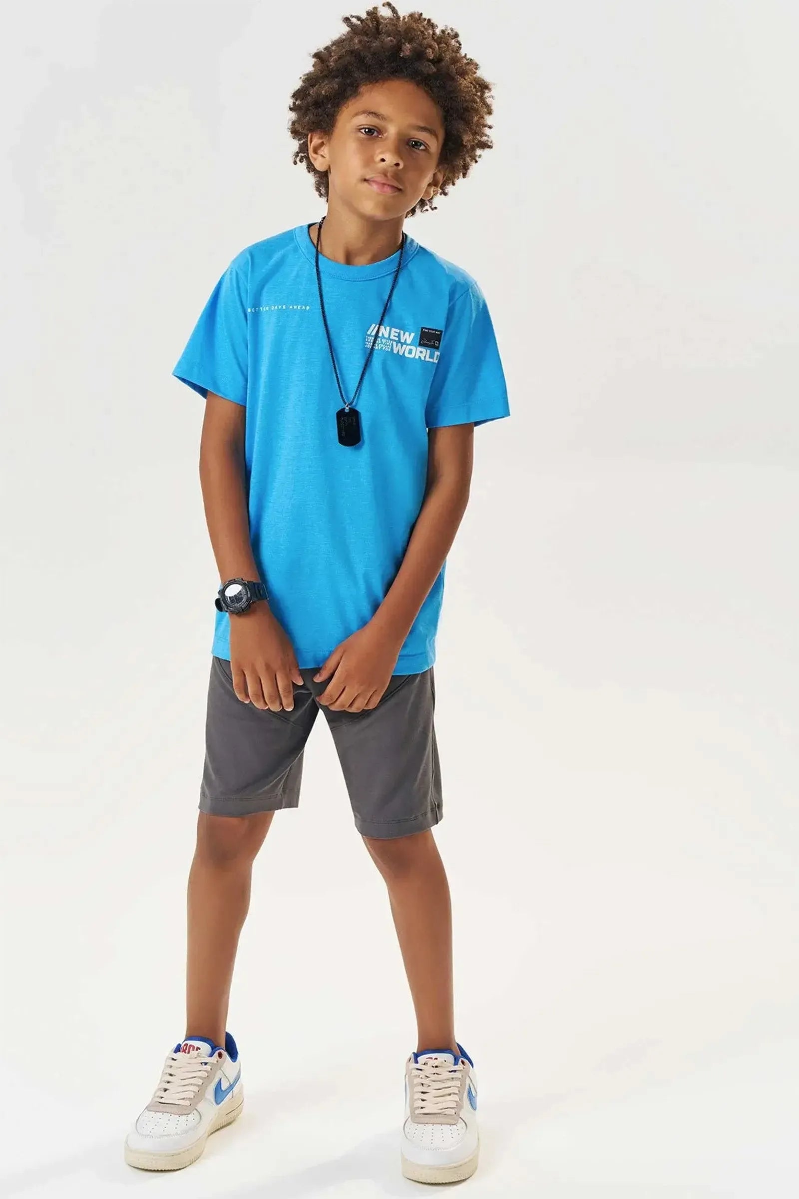 Camiseta em Meia Malha 83302 Johnny Fox Teen Menino
