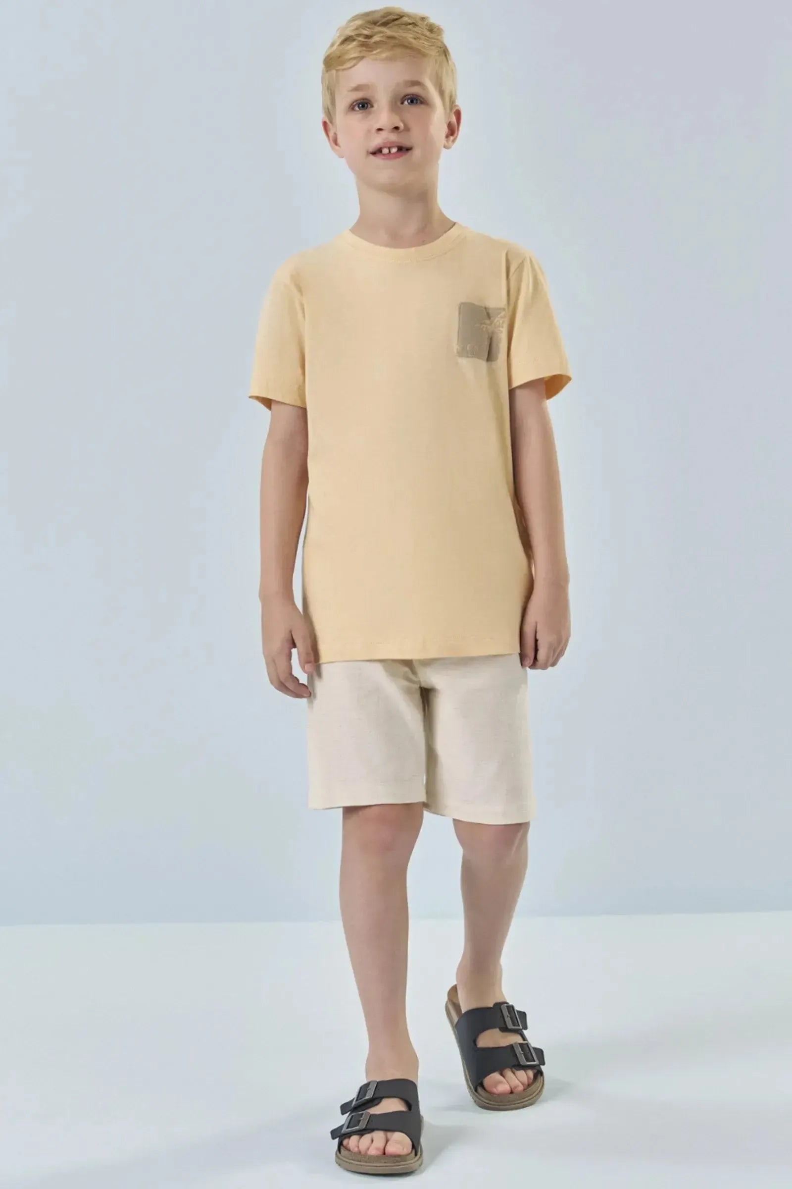 Camiseta em Meia Malha 83340 LucBoo Infantil Menino