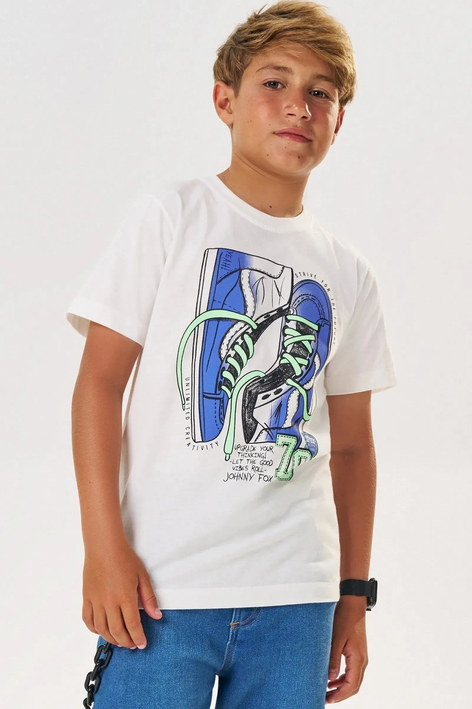 Camiseta em Meia Malha 83421 Johnny Fox Teen Menino
