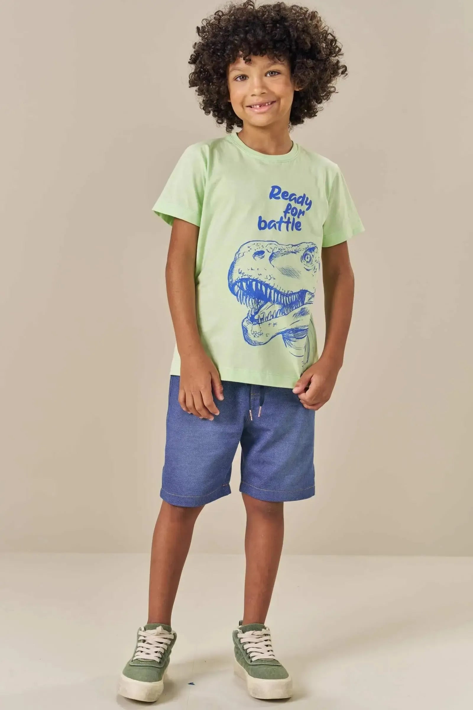 Camiseta em Meia Malha 83621 LucBoo Infantil Menino