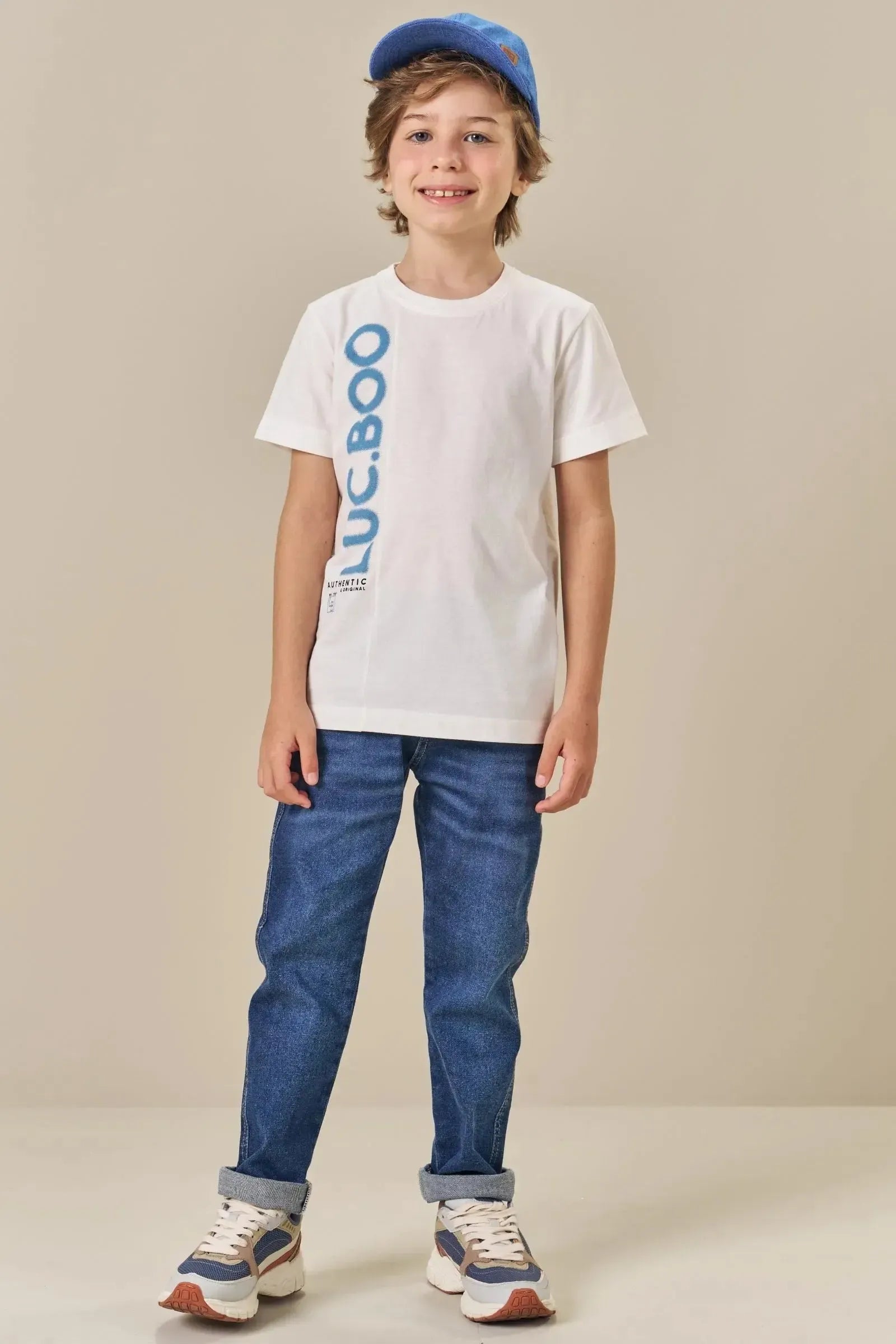 Camiseta em Meia Malha 84464 LucBoo Infantil Menino