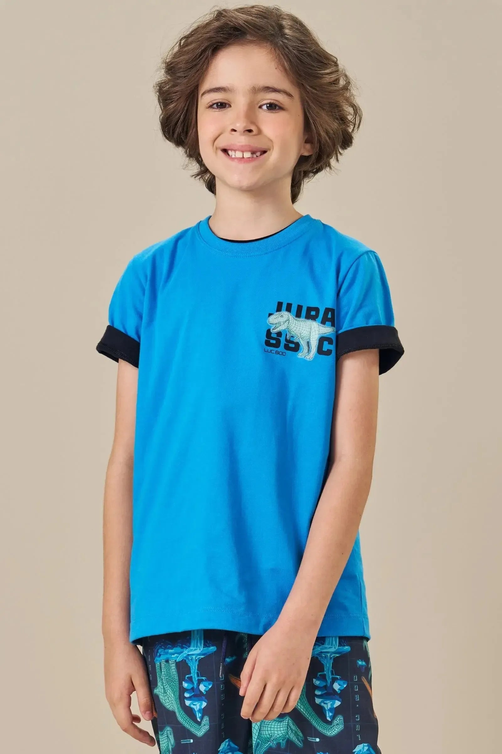 Camiseta em Meia Malha 85108 LucBoo Infantil Menino