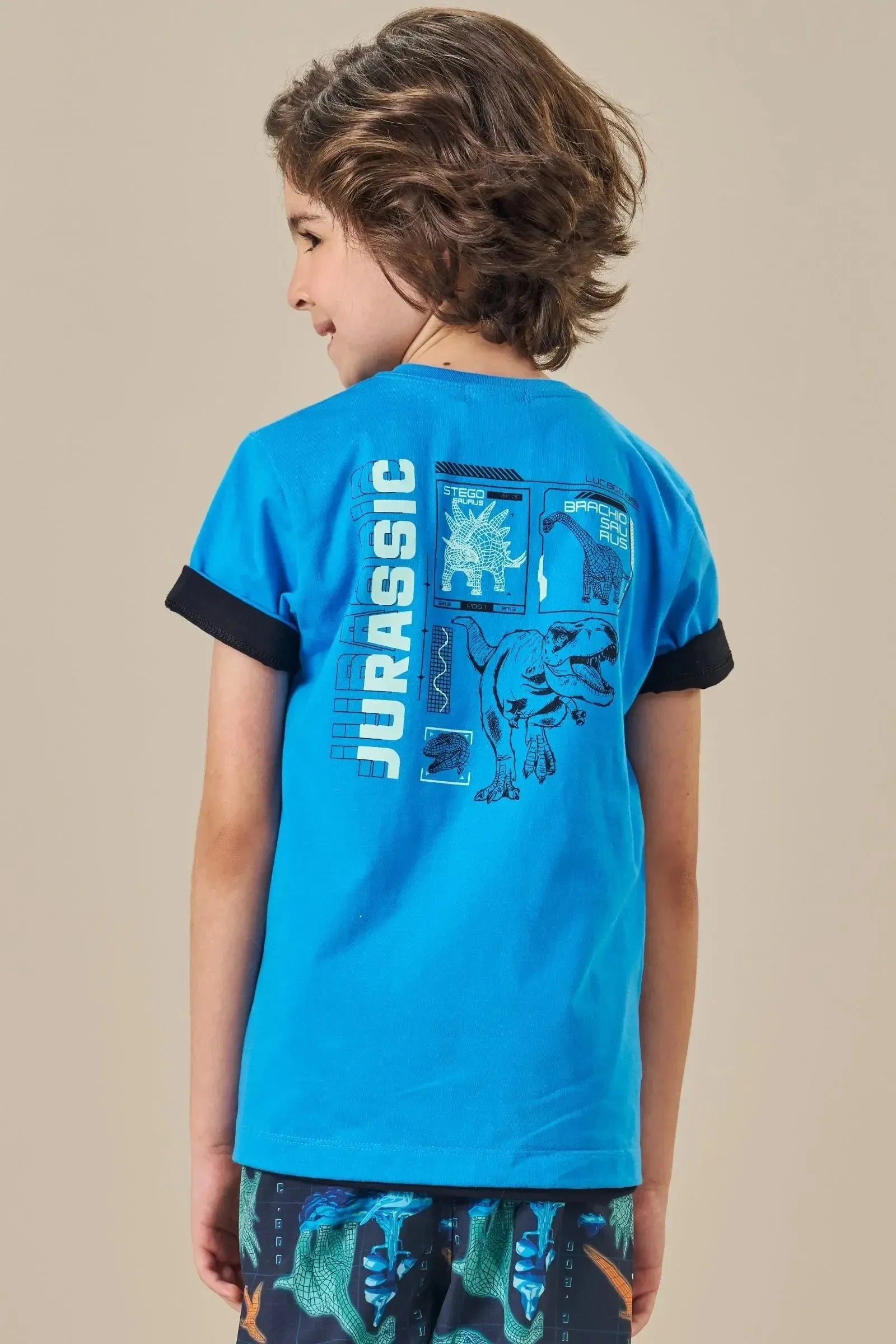 Camiseta em Meia Malha 85108 LucBoo Infantil Menino
