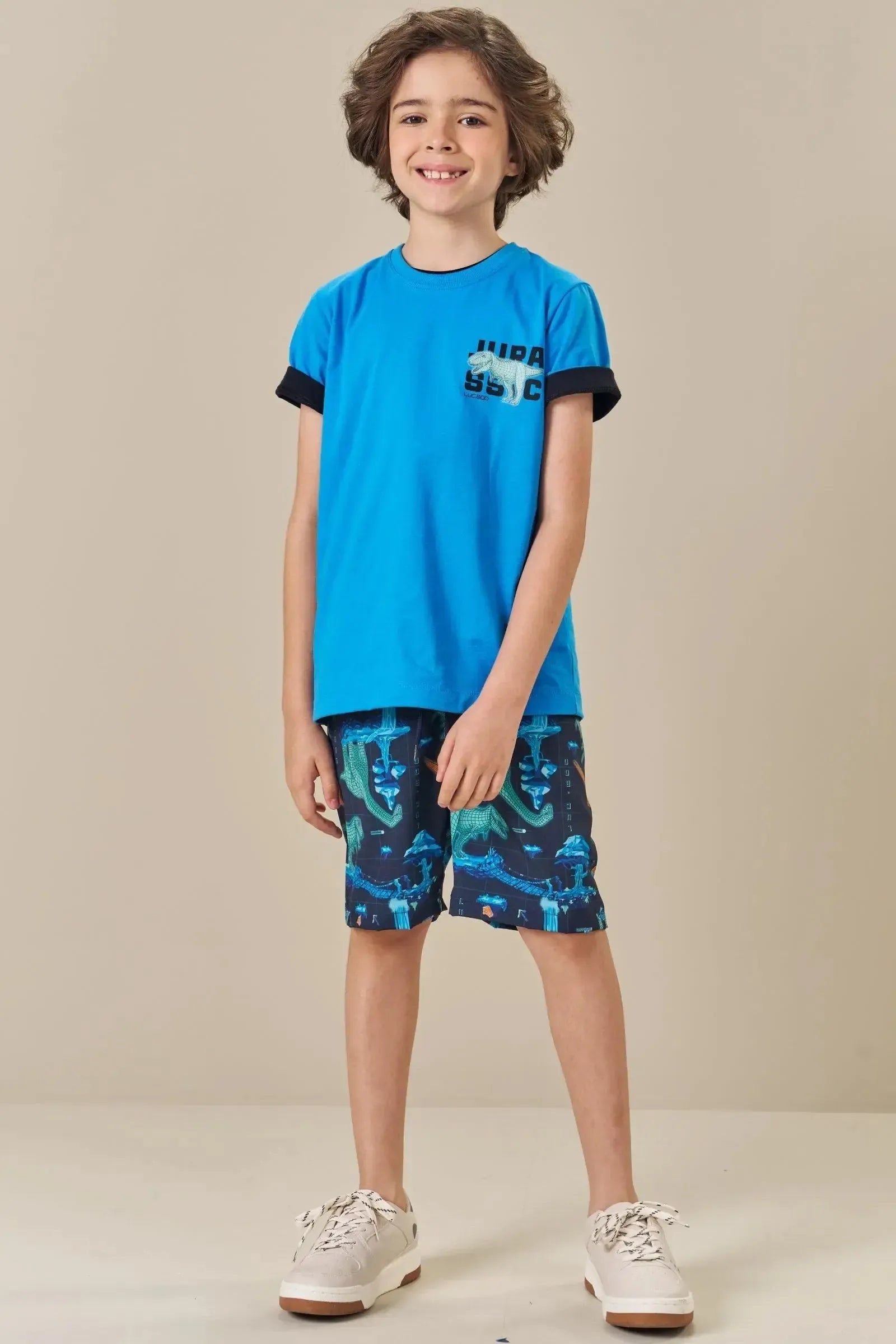 Camiseta em Meia Malha 85108 LucBoo Infantil Menino