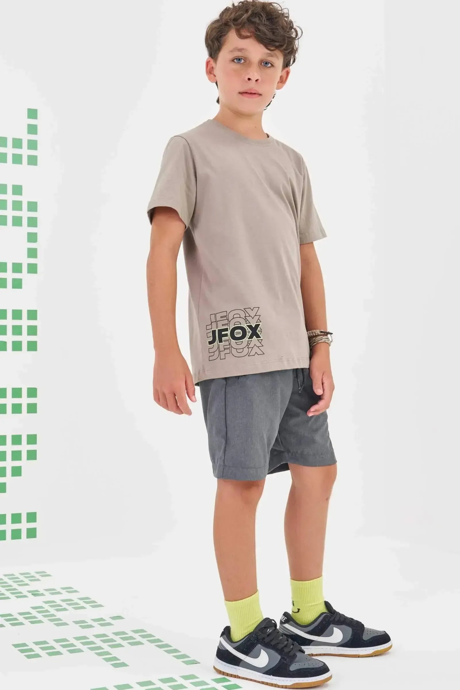 Camiseta em Meia Malha 86324 Johnny Fox Teen Menino
