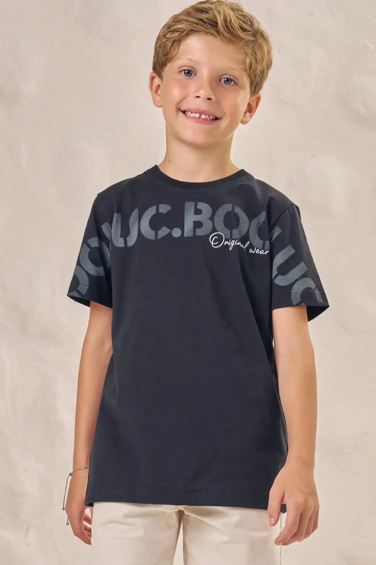 Camiseta em Meia Malha 86549 LucBoo Infantil Menino