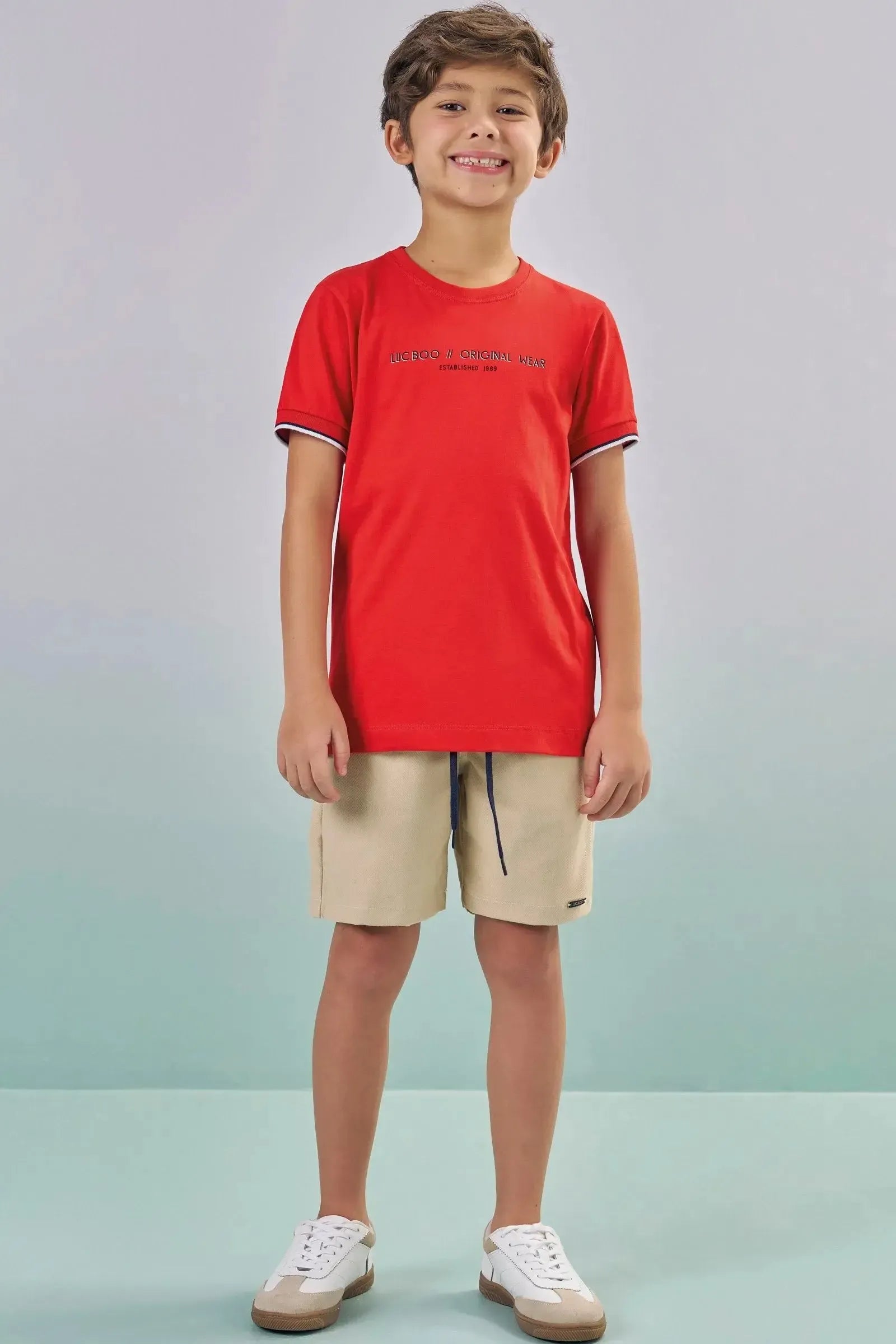 Camiseta em Meia Malha 87287 LucBoo Infantil Menino