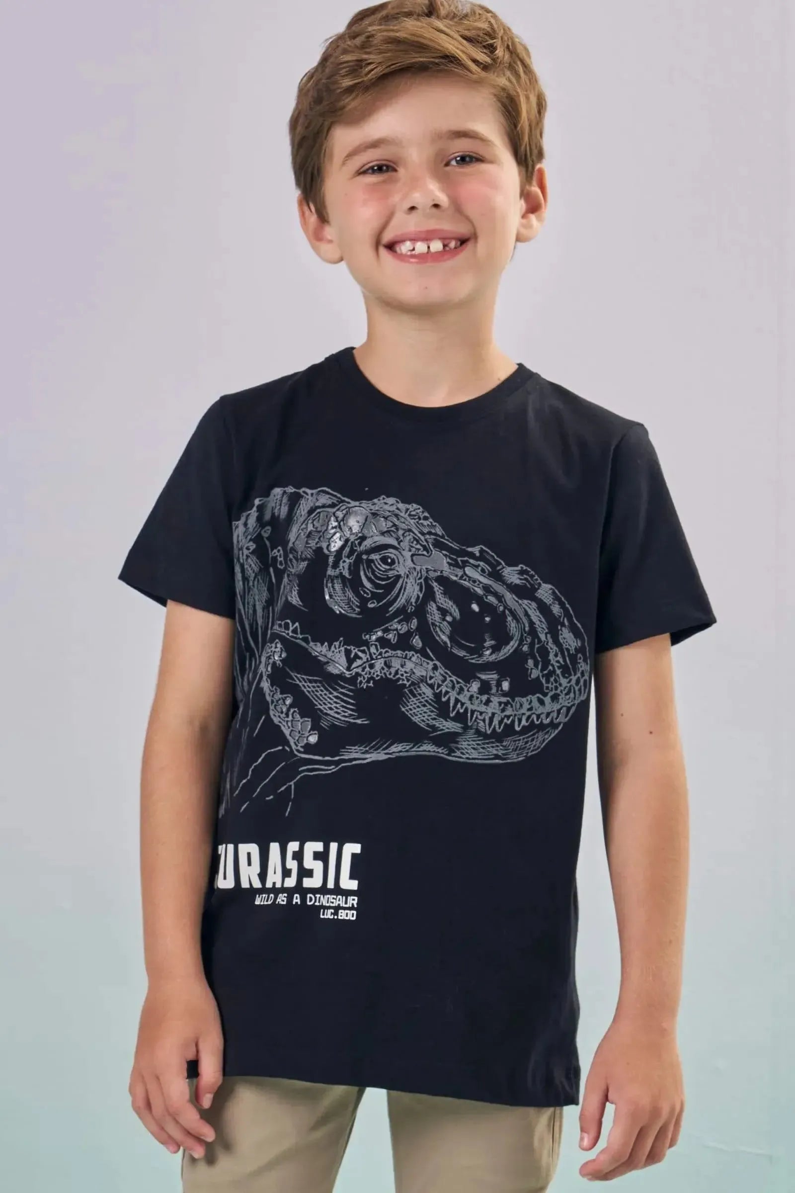 Camiseta em Meia Malha 87289 LucBoo Infantil Menino