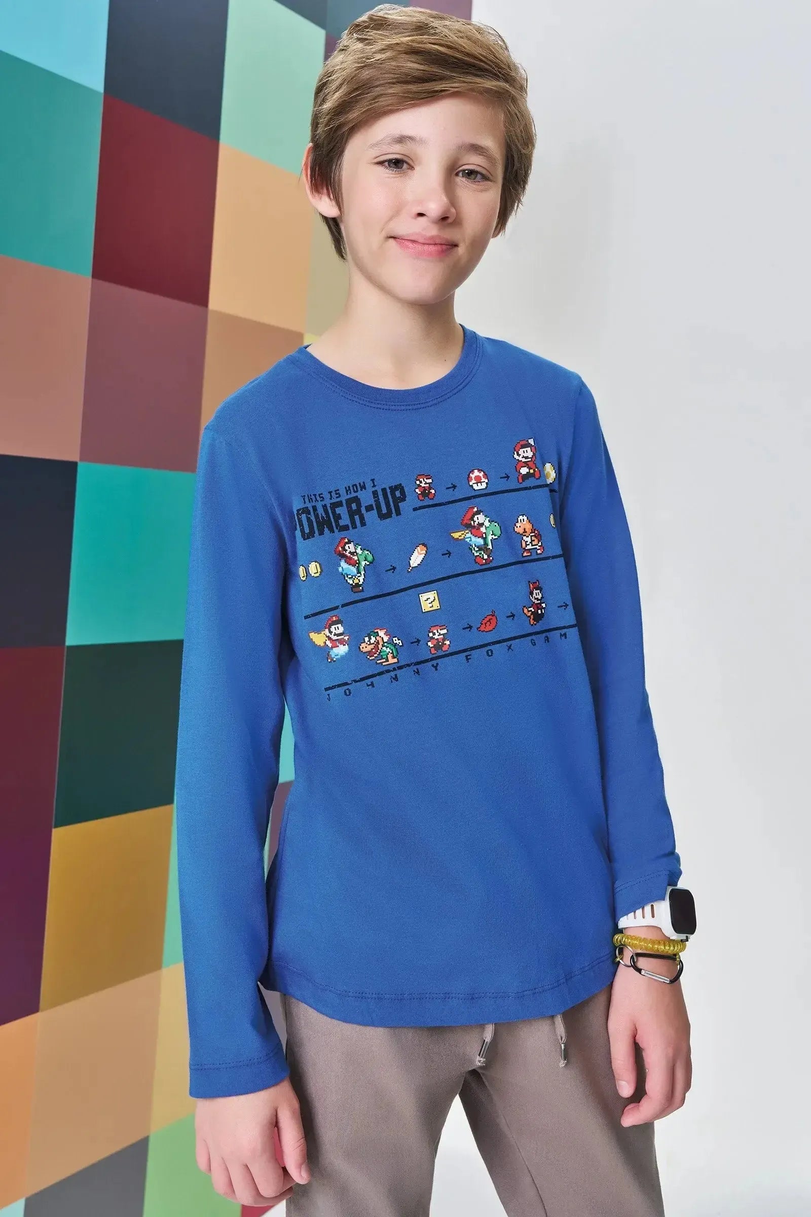 Camiseta em Meia Malha 89125 Johnny Fox Teen Menino