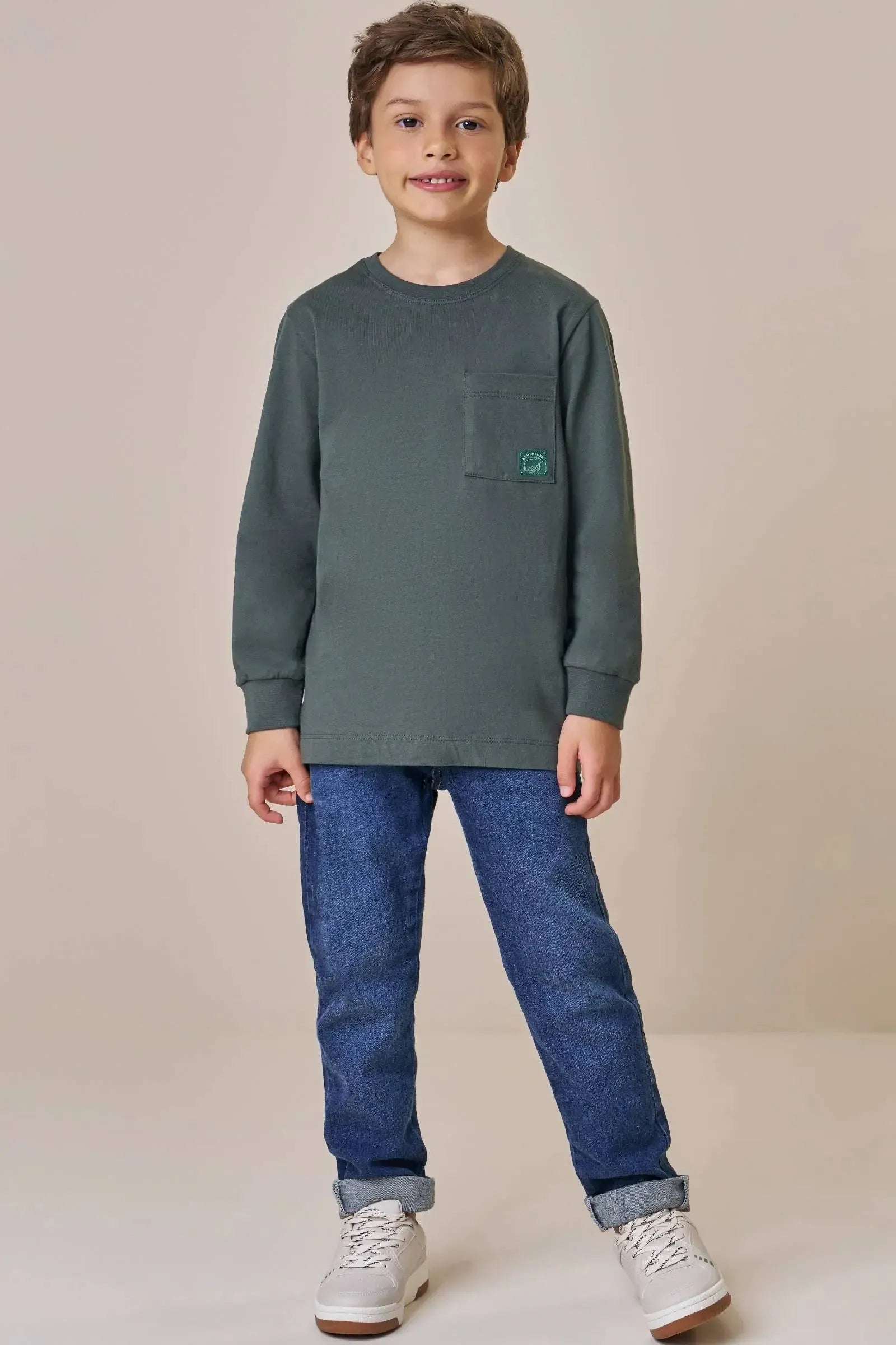 Camiseta em Meia Malha 89277 LucBoo Infantil Menino
