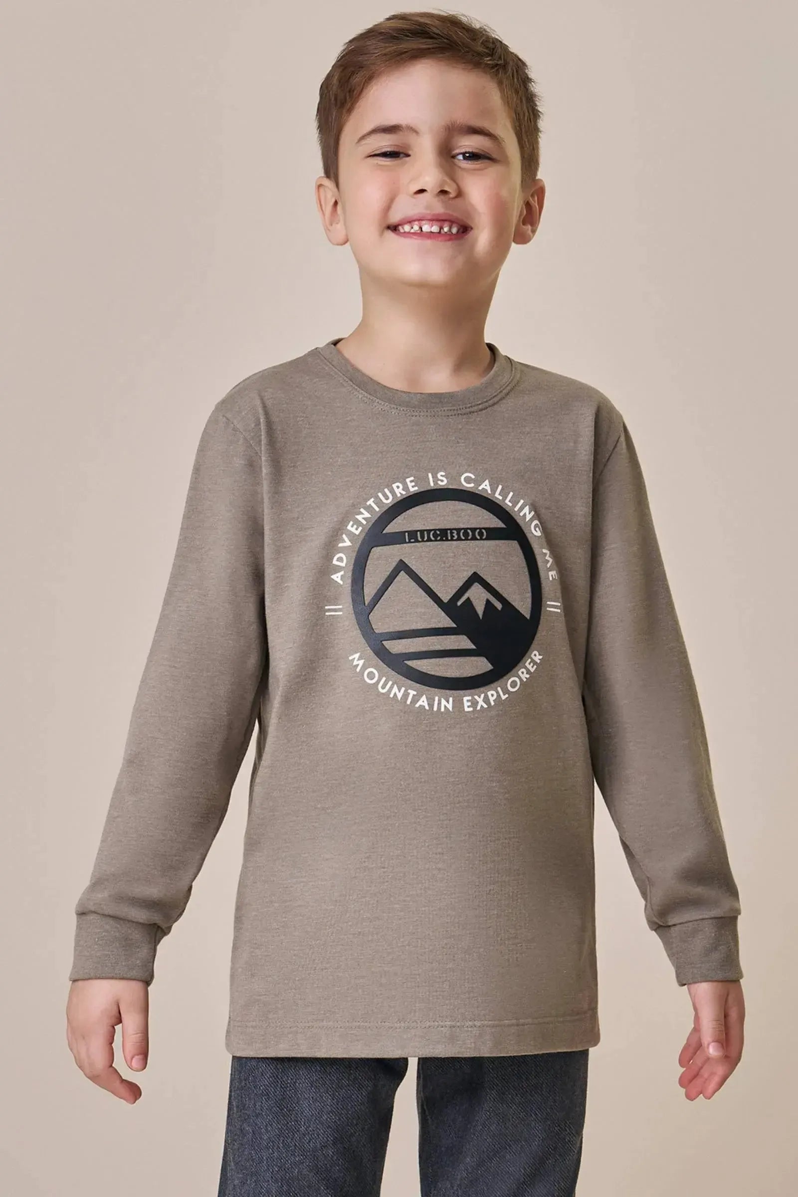 Camiseta em Meia Malha 89280 LucBoo Infantil Menino