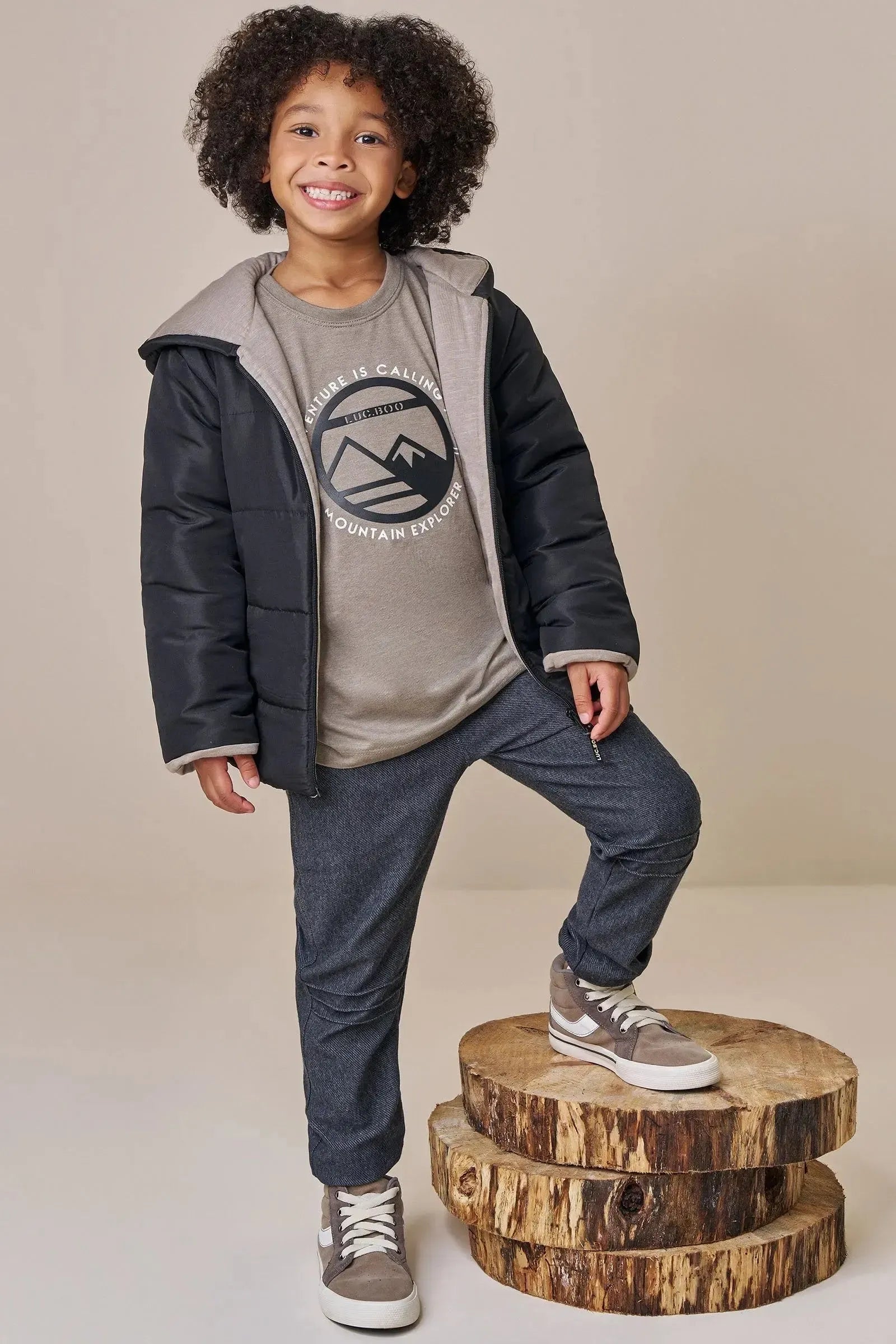 Camiseta em Meia Malha 89280 LucBoo Infantil Menino