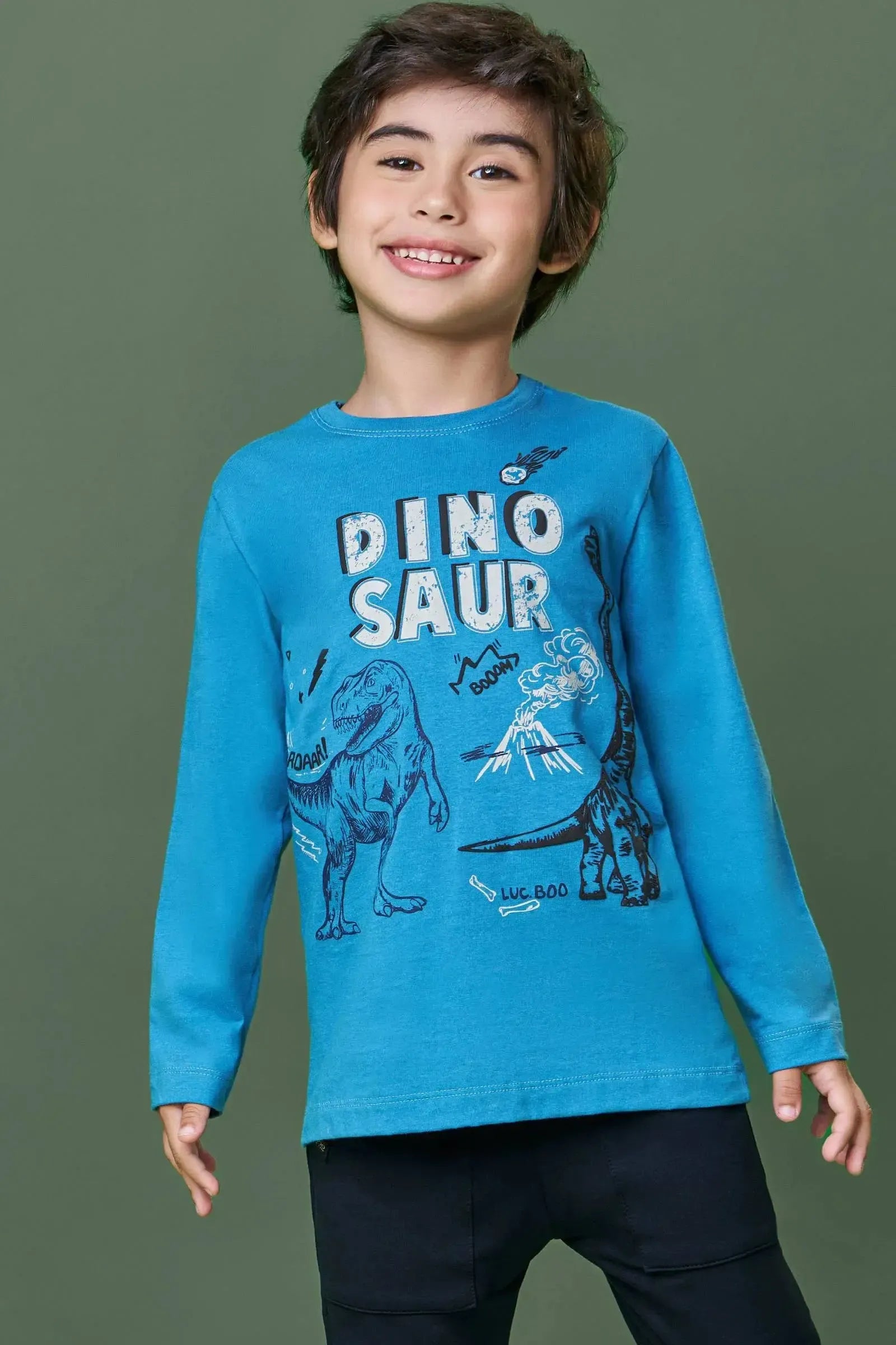 Camiseta em Meia Malha 90719 LucBoo Infantil Menino