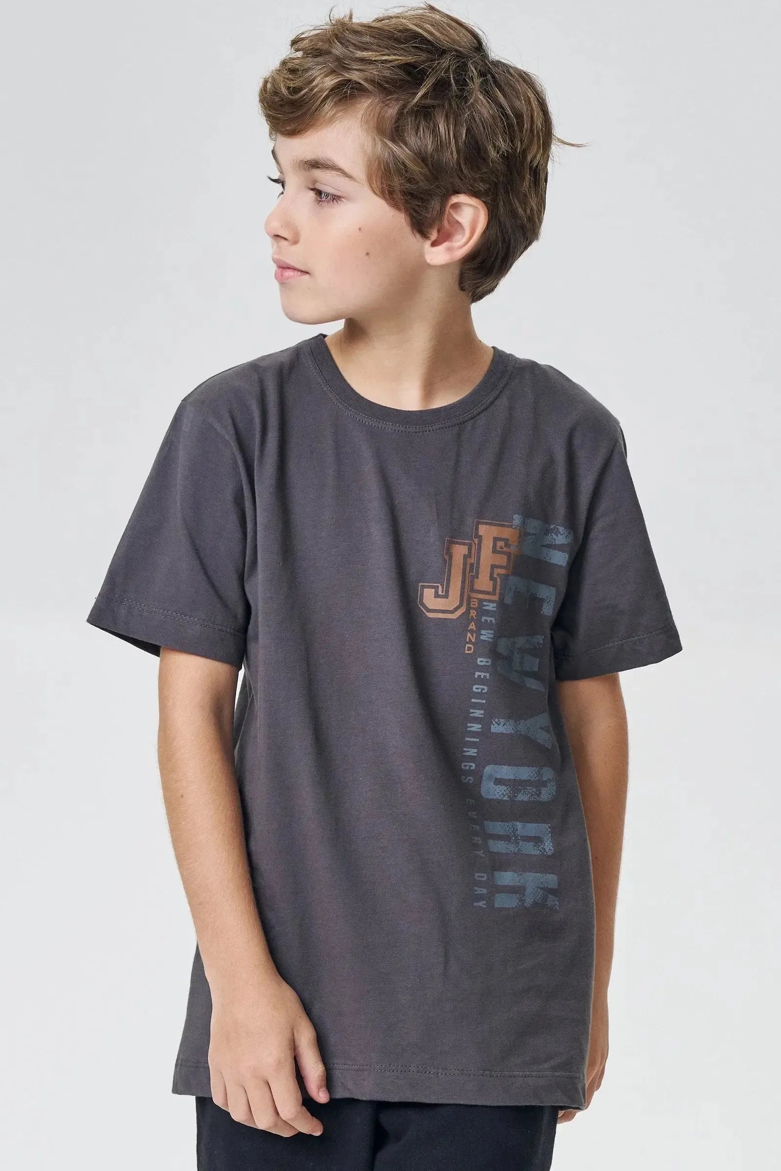 Camiseta em Meia Malha 92624 Johnny Fox Teen Menino