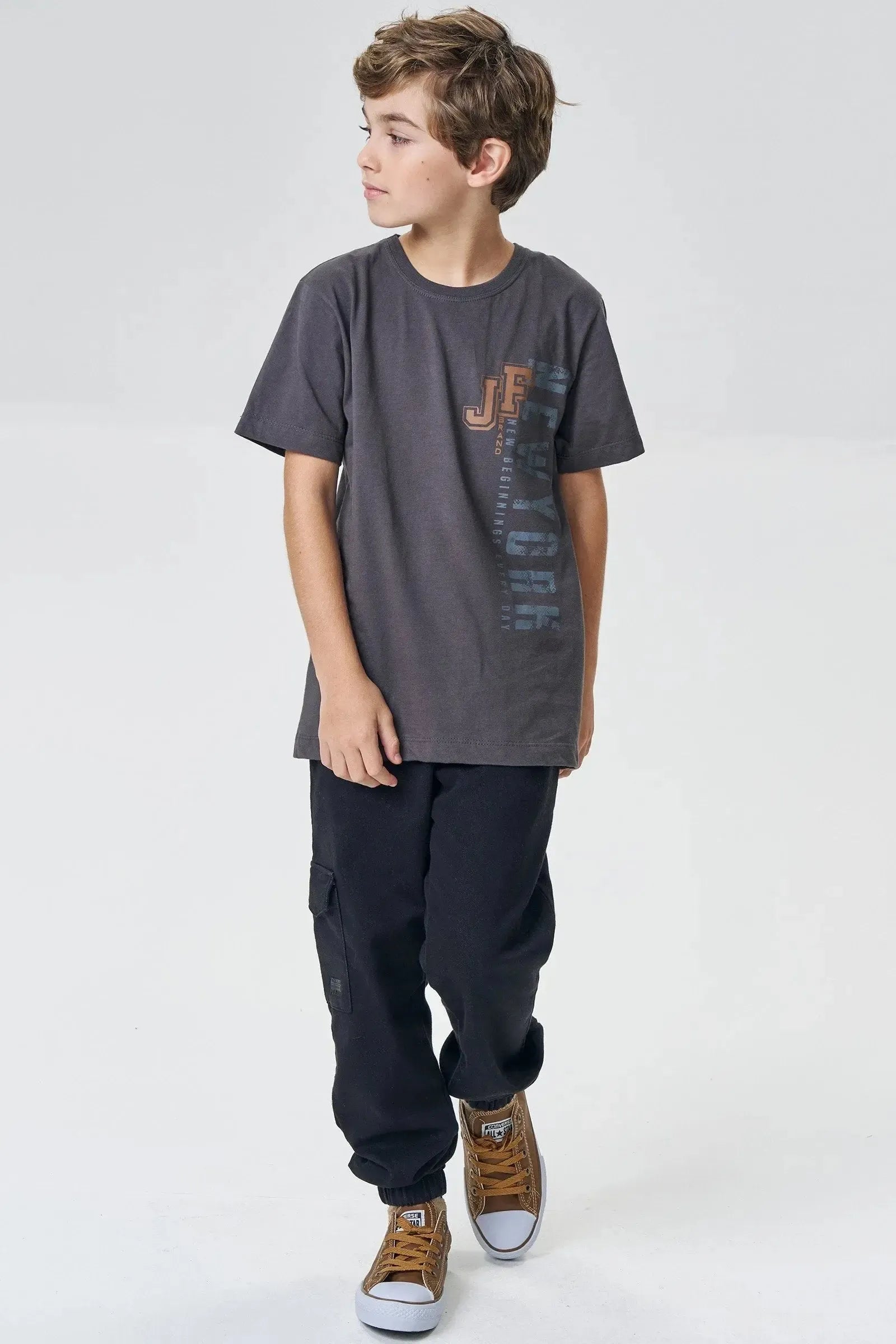 Camiseta em Meia Malha 92624 Johnny Fox Teen Menino