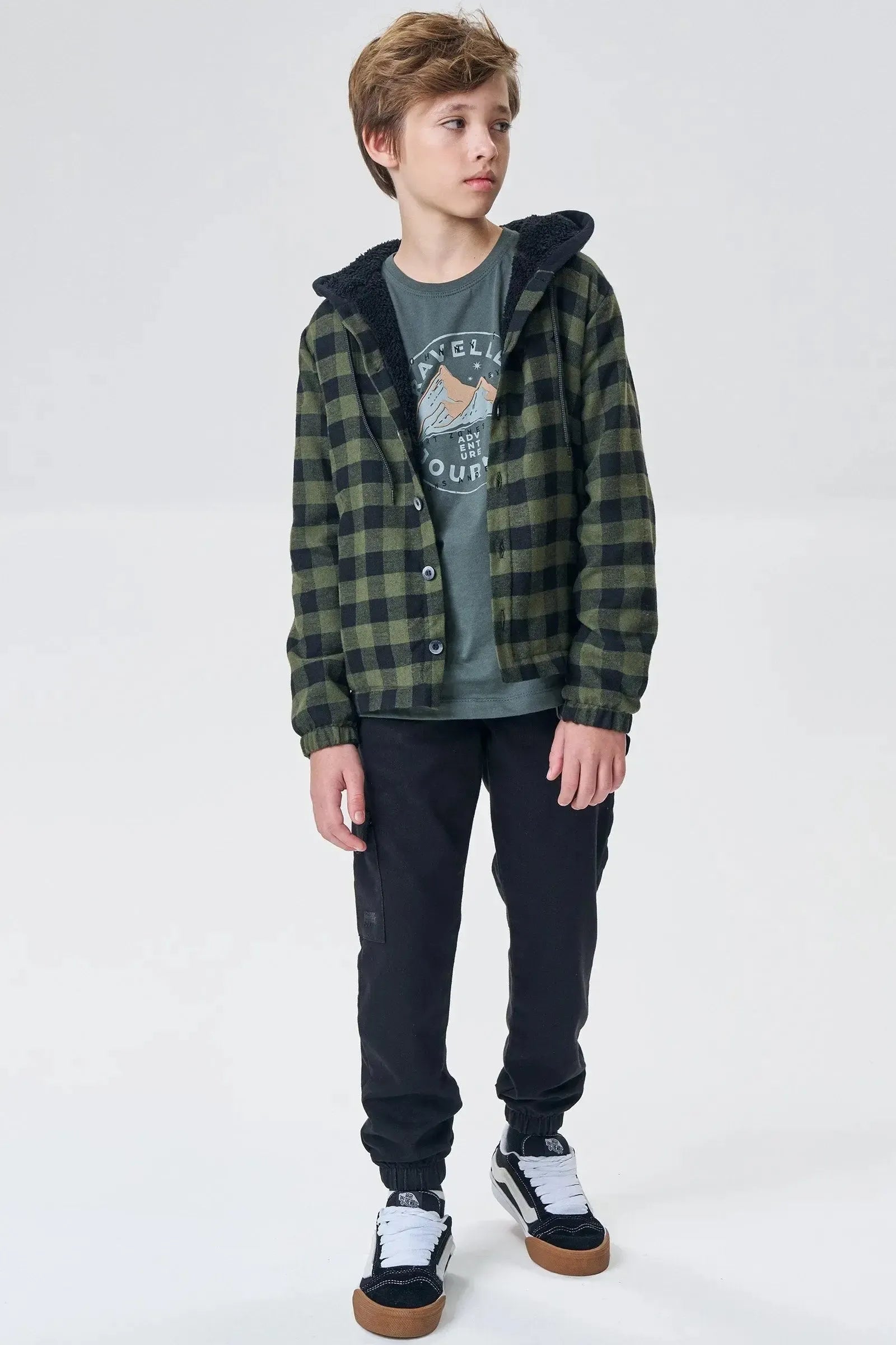 Camiseta em Meia Malha 92657 Johnny Fox Teen Menino