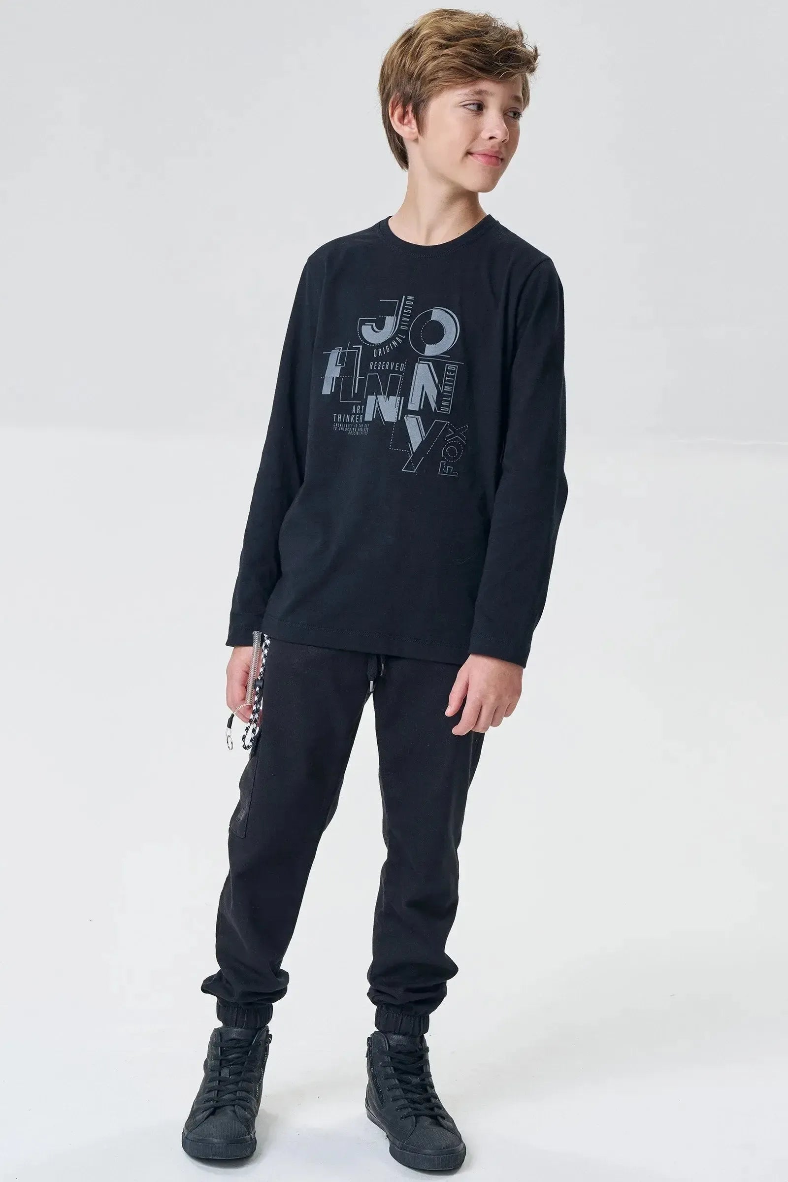 Camiseta em Meia Malha 92659 Johnny Fox Teen Menino