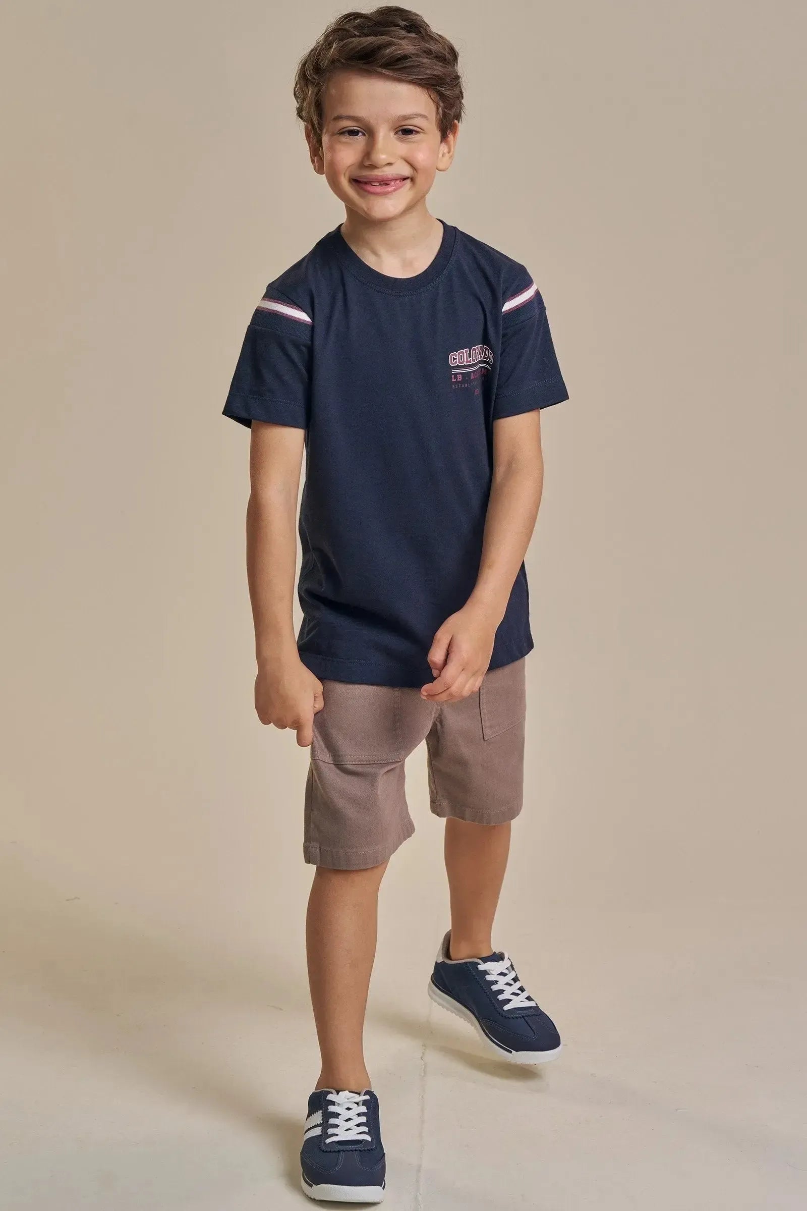 Camiseta em Meia Malha 93503 LucBoo Infantil Menino