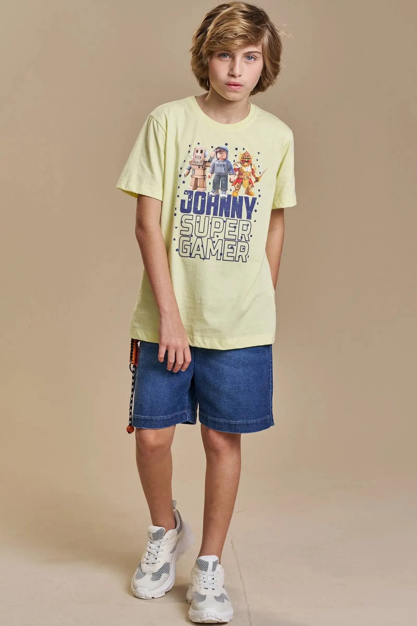 Camiseta em Meia Malha 93893 Johnny Fox Teen Menino