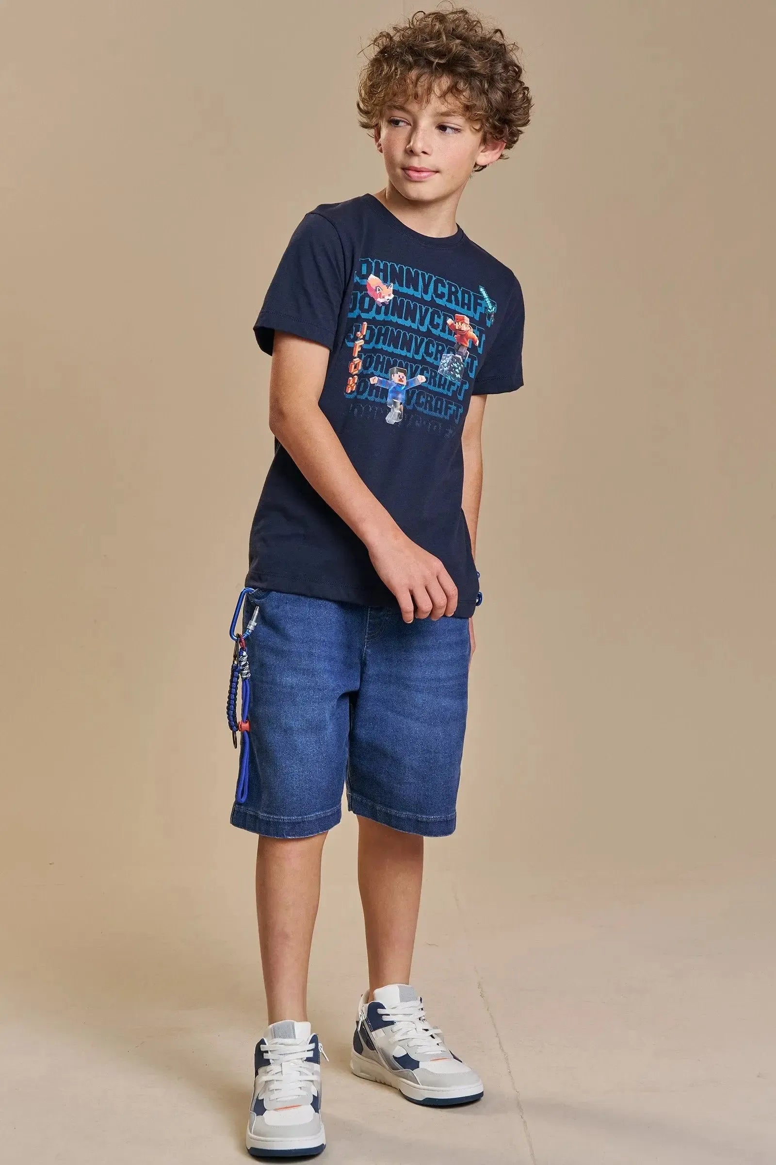 Camiseta em Meia Malha 93895 Johnny Fox Teen Menino