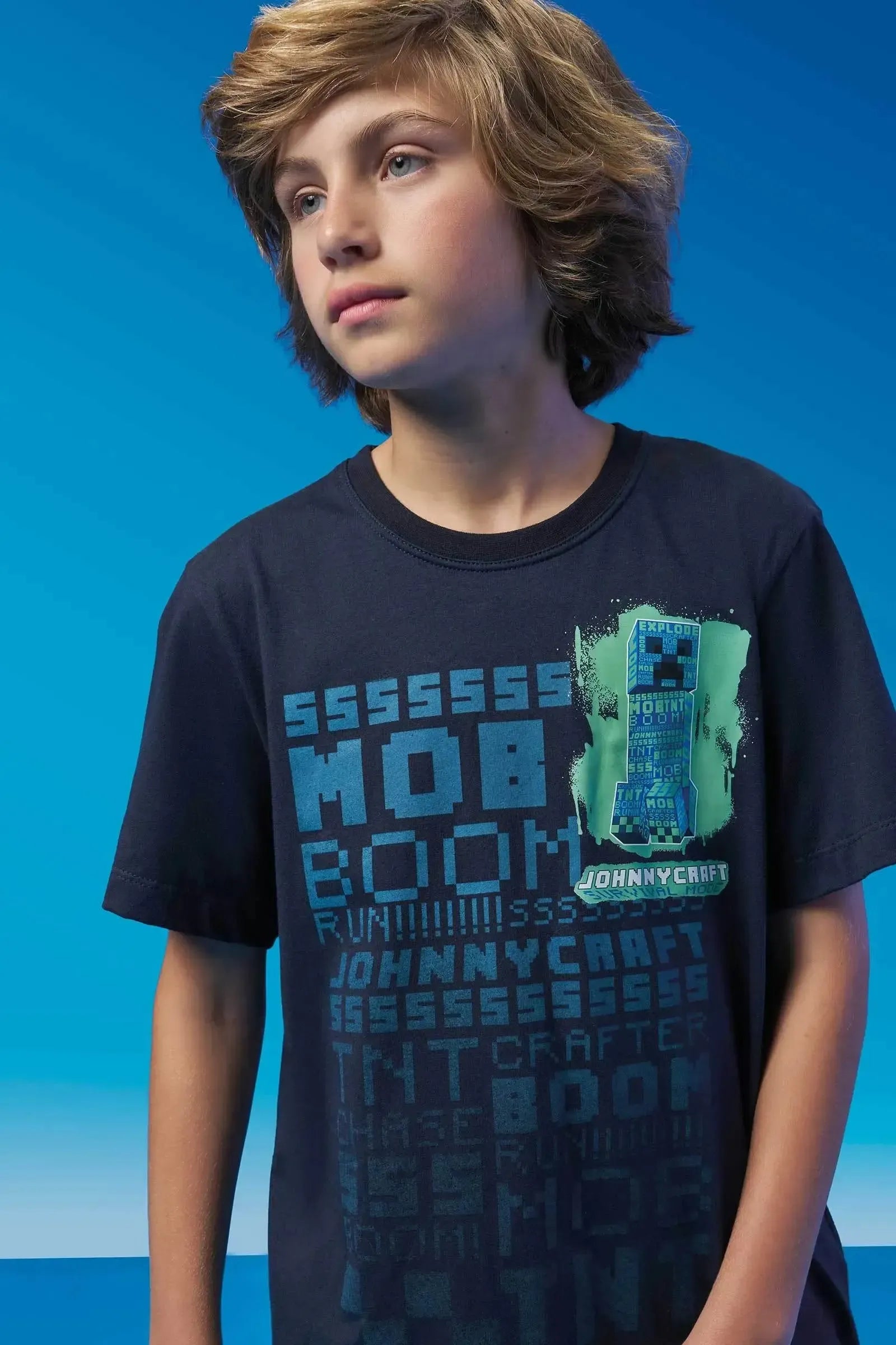 Camiseta em Meia Malha 94278 Johnny Fox Teen Menino