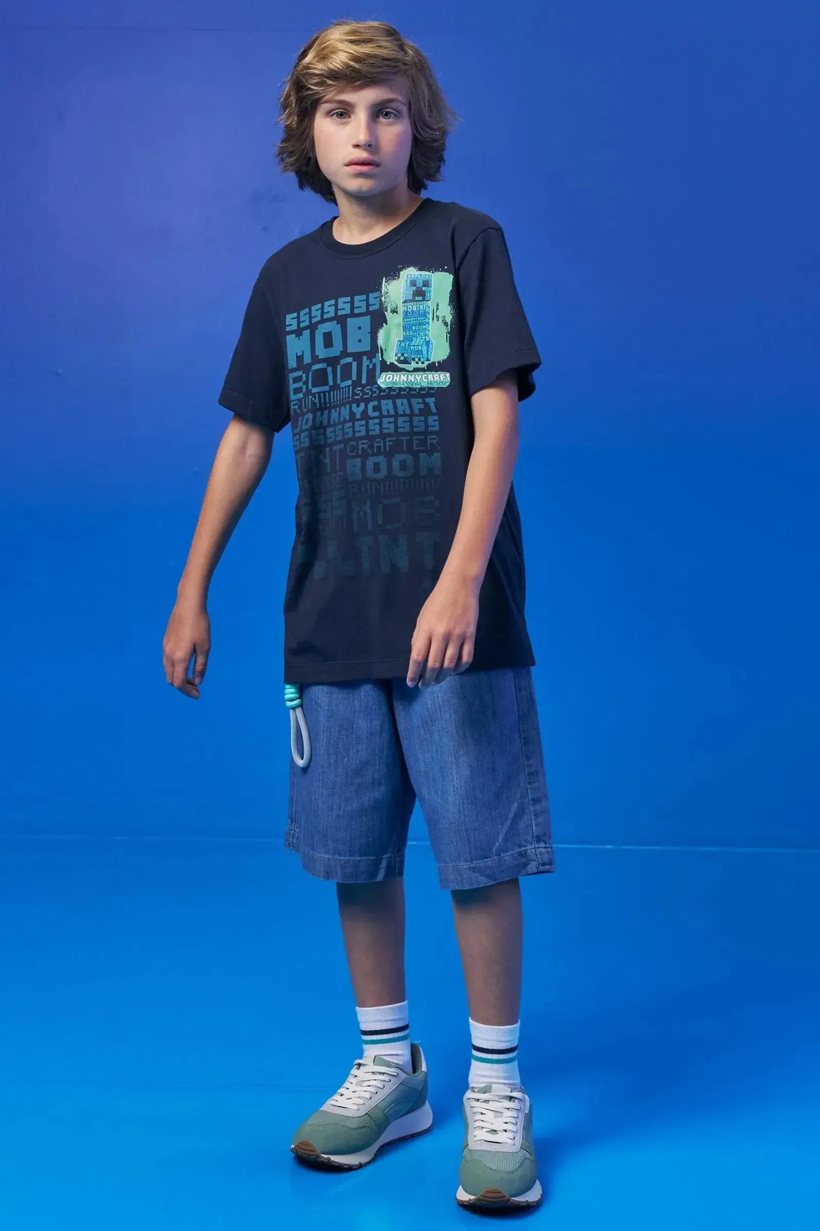 Camiseta em Meia Malha 94278 Johnny Fox Teen Menino