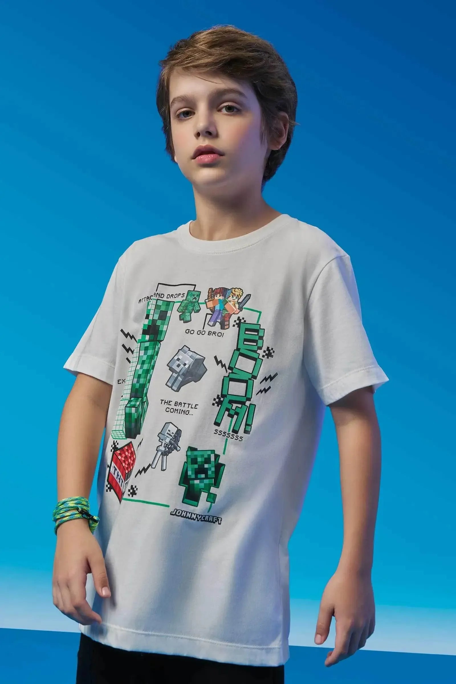 Camiseta em Meia Malha 94300 Johnny Fox Teen Menino